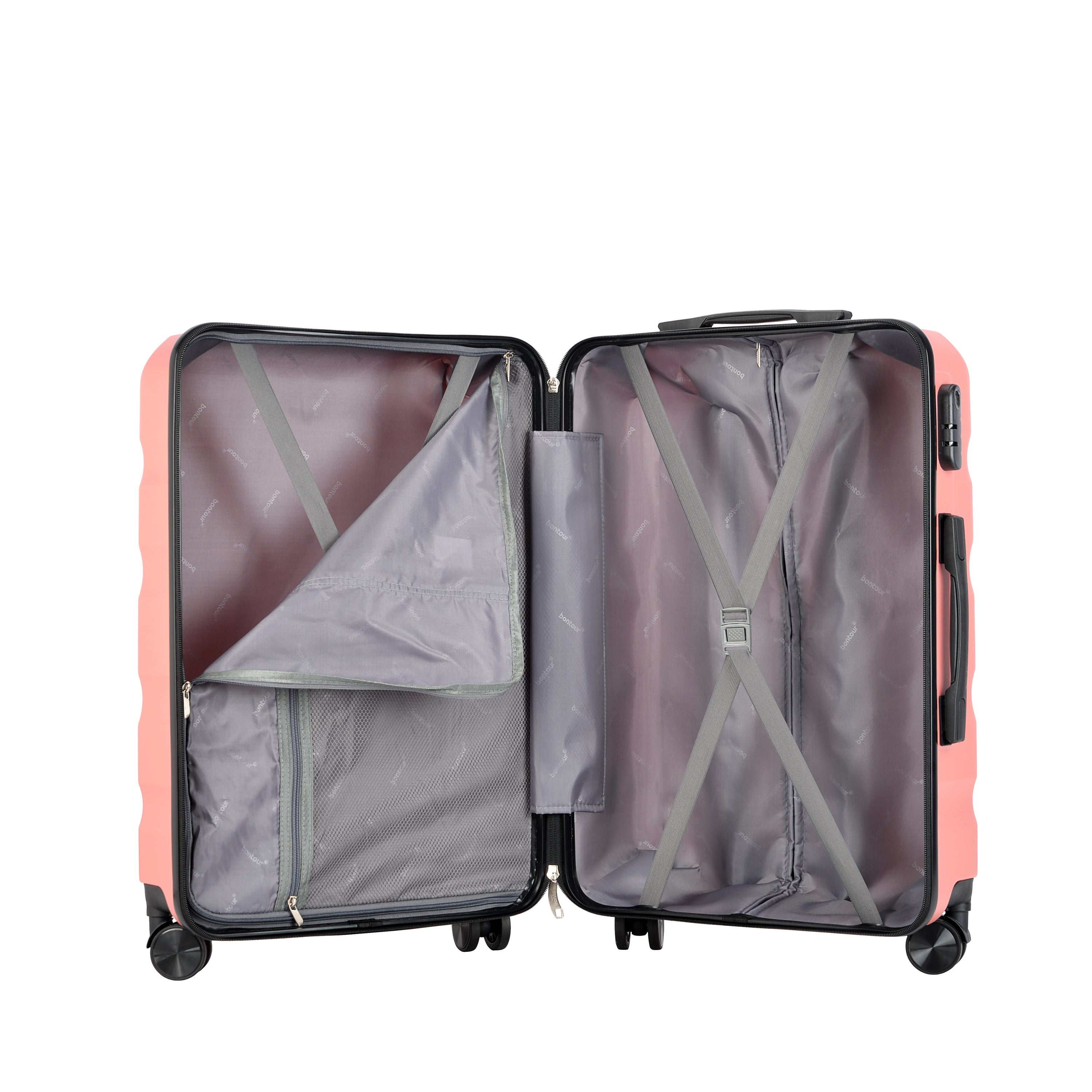 WAVE set od 3 kofera na 4 dvostruka kotača, roze zlato | BONTOUR-vitahome.hr