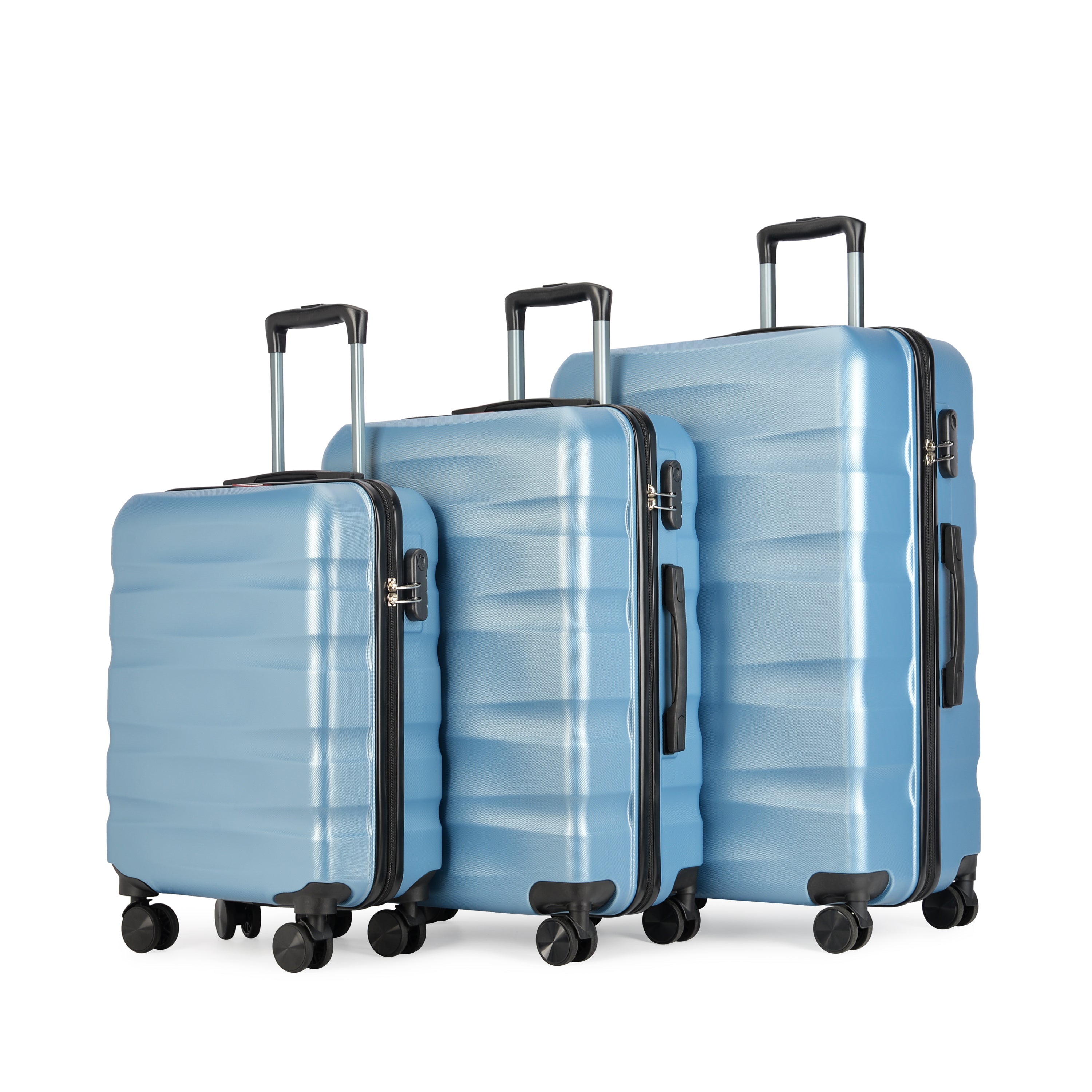 WAVE set od 3 kofera na 4 dvostruka kotača, svijetlo plavi | BONTOUR-vitahome.hr