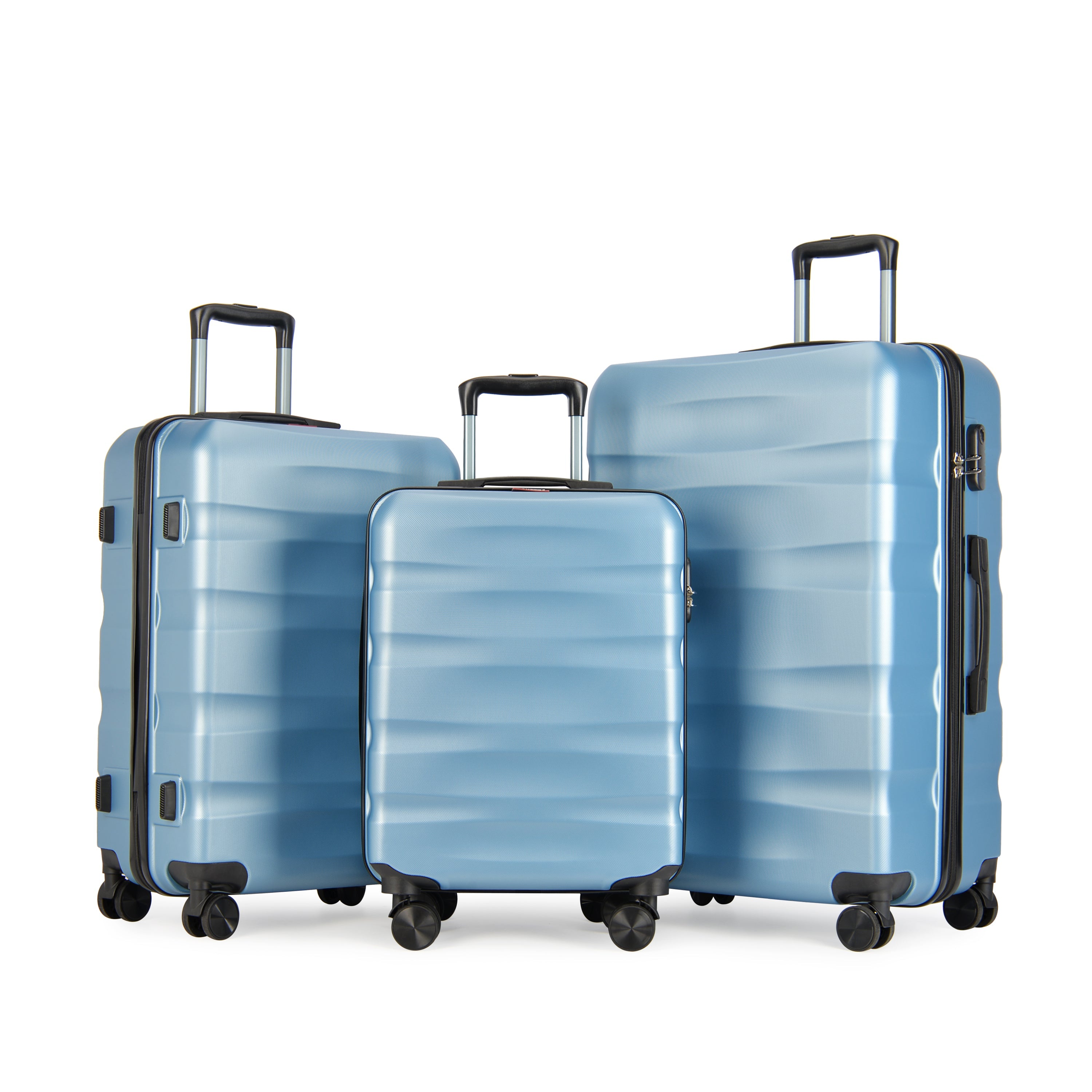 WAVE set od 3 kofera na 4 dvostruka kotača, svijetlo plavi | BONTOUR-vitahome.hr