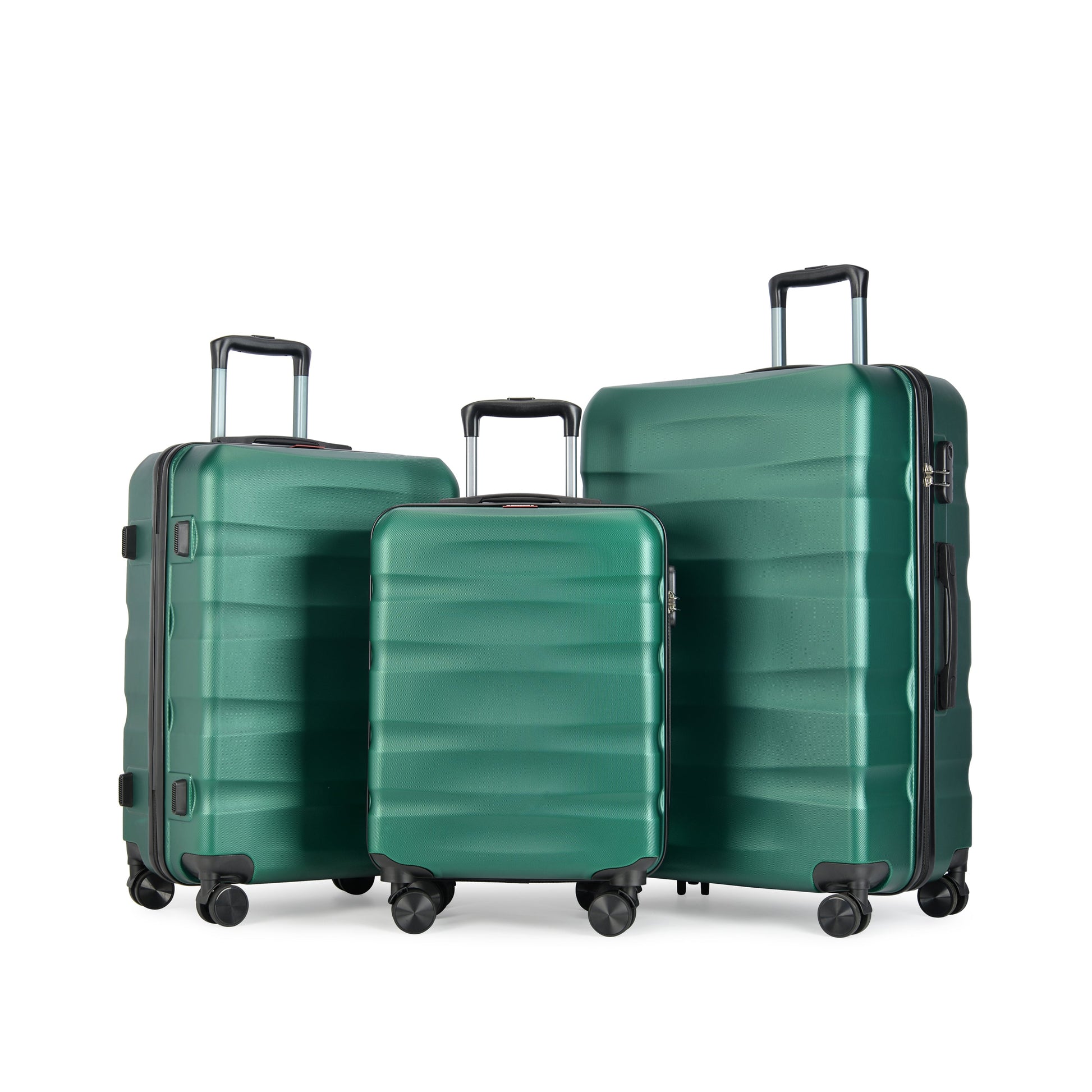 WAVE set od 3 kofera na 4 dvostruka kotača, zeleni | BONTOUR-vitahome.hr