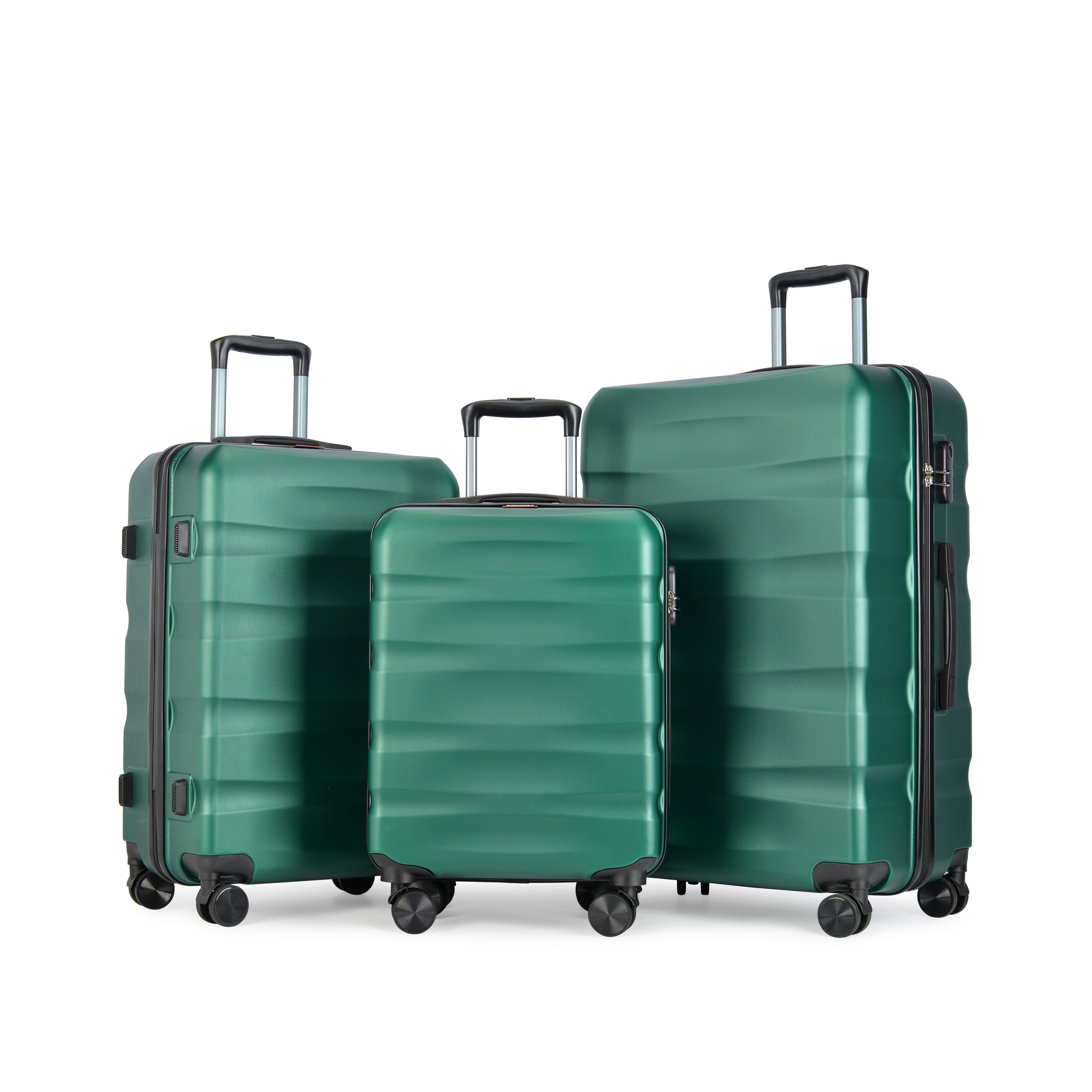 WAVE set od 3 kofera na 4 dvostruka kotača, zeleni | BONTOUR-vitahome.hr