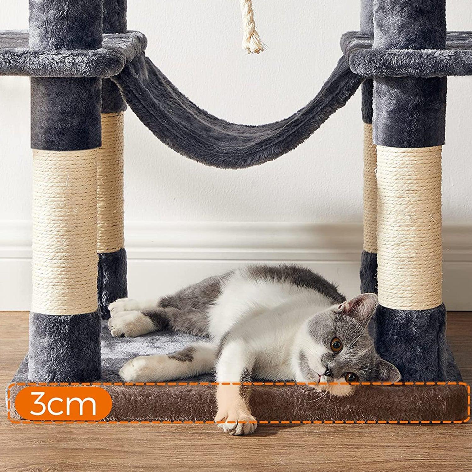 XXL grebalica za mačke s štapićima za igru, visine 164 cm, tamno siva | FEANDREA | FEANDREA-vitahome.hr