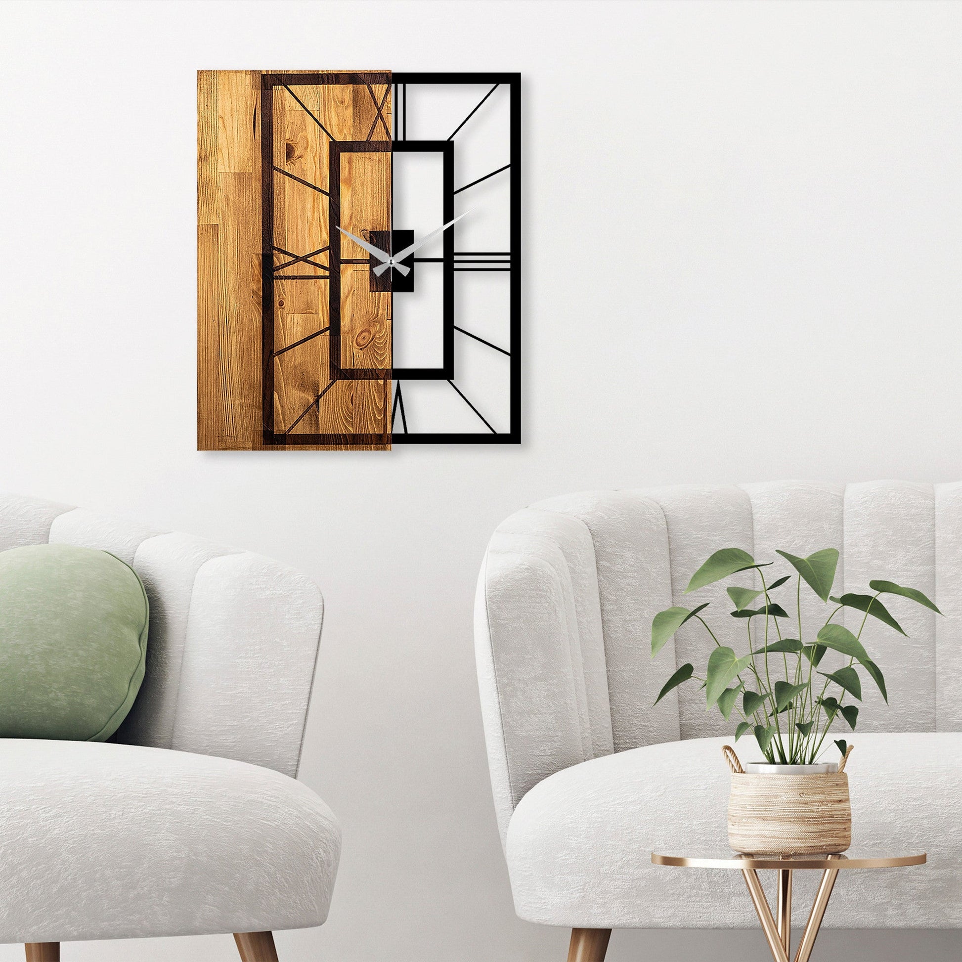Zidna dekoracija Decorative Wooden Wall Clock, Wooden Clock 37 | AG-vitahome.hr