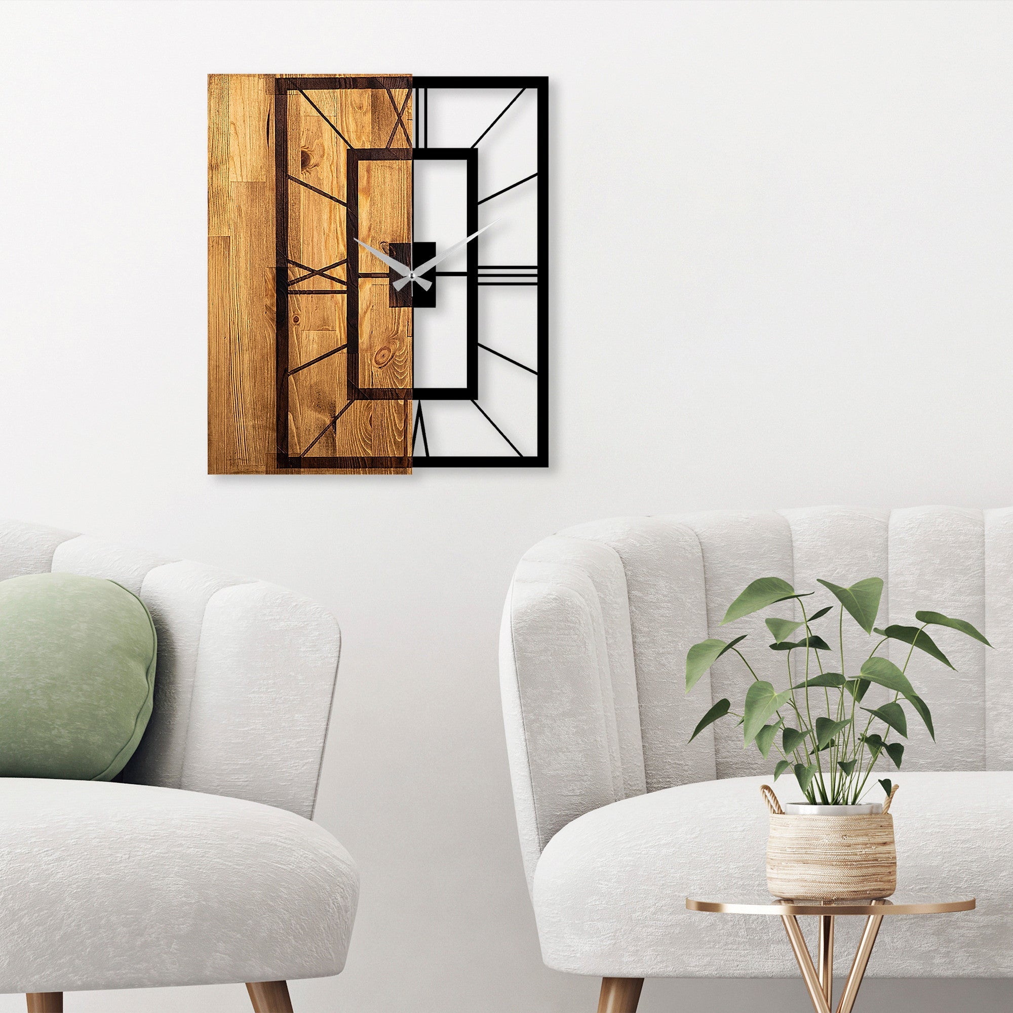 Zidna dekoracija Decorative Wooden Wall Clock, Wooden Clock 37 | AG-vitahome.hr