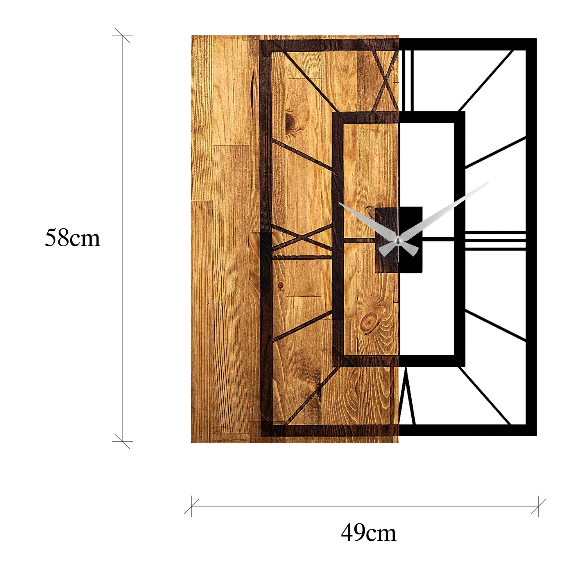 Zidna dekoracija Decorative Wooden Wall Clock, Wooden Clock 37 | AG-vitahome.hr