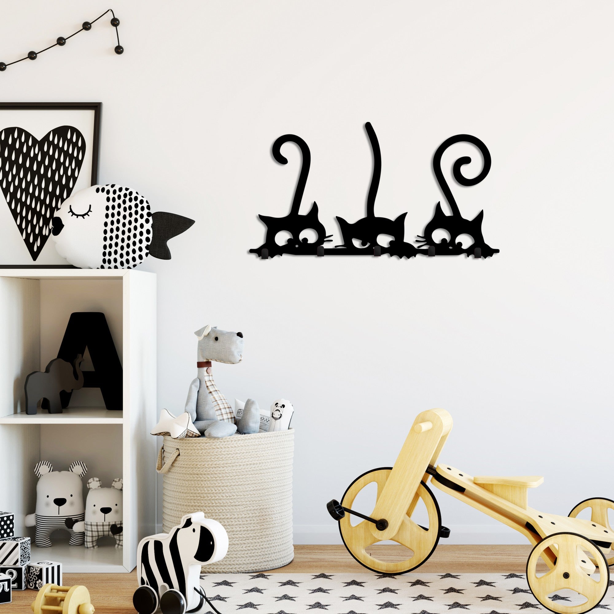 Zidna dekoracija - Fém fali akasztó, Hidden Cats | AG-vitahome.hr