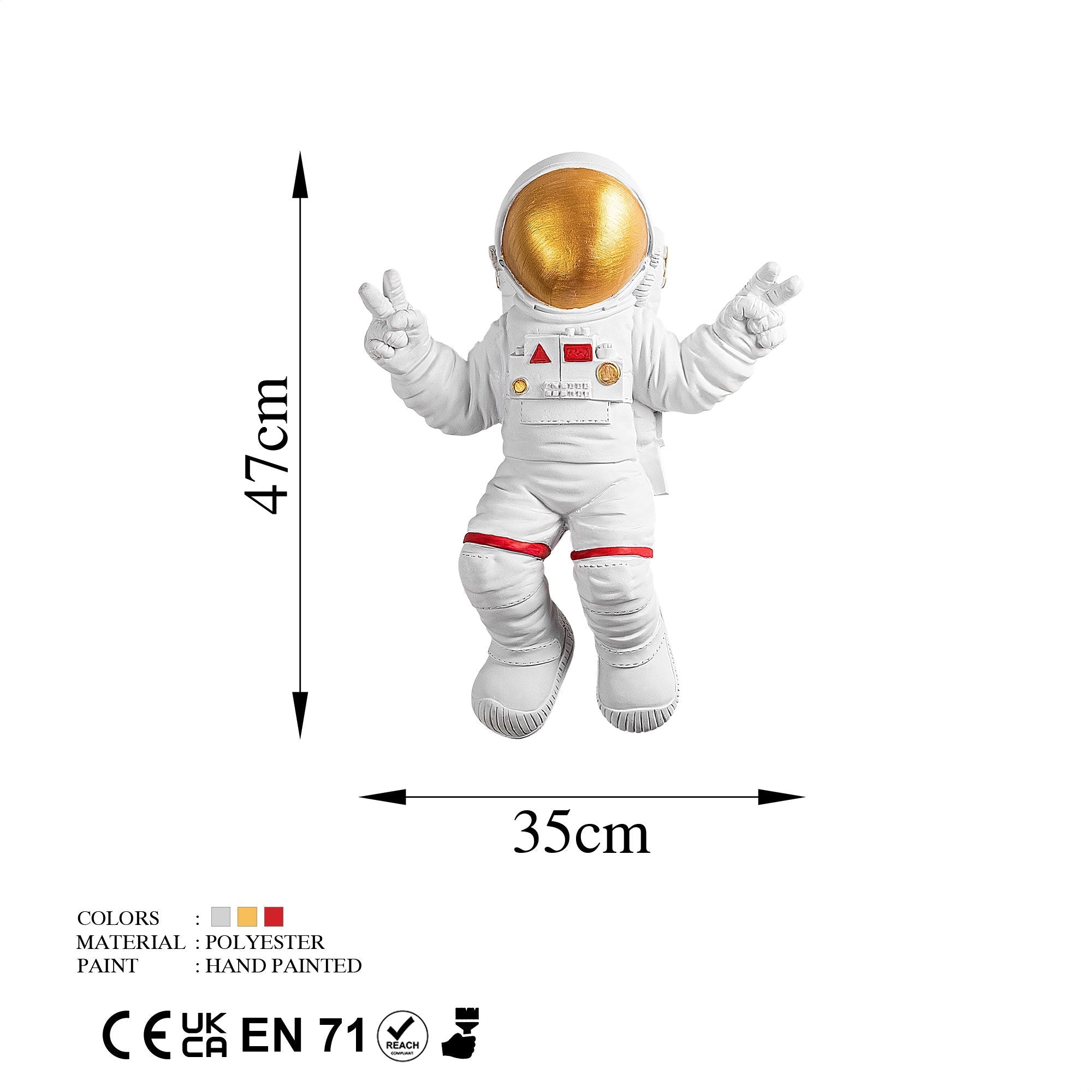 Zidna dekoracija, Peace Sign Astronaut - 1 | AG-vitahome.hr