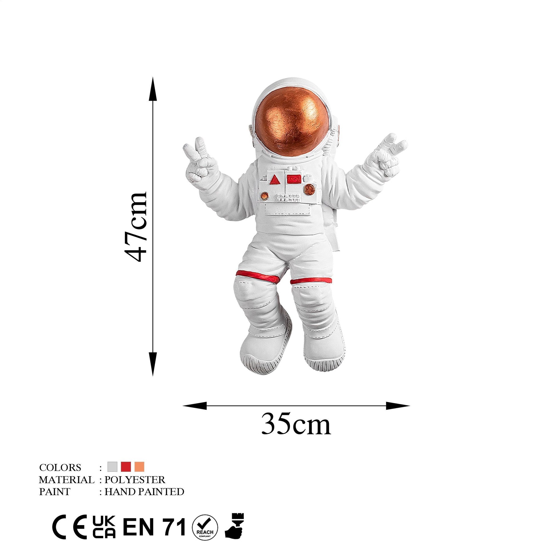 Zidna dekoracija, Peace Sign Astronaut - 3 | AG-vitahome.hr