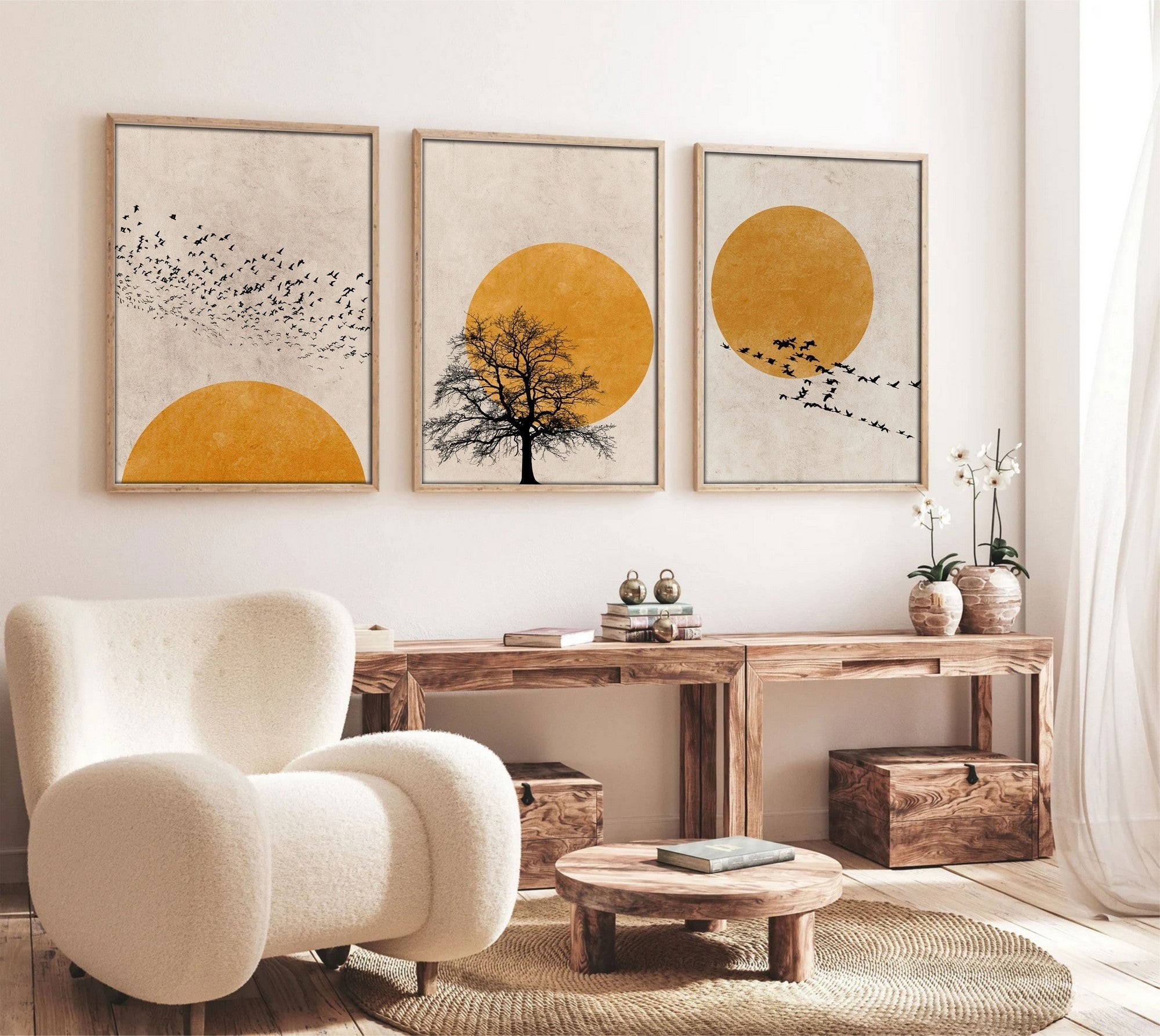Zidna dekoracija uokvirena slika od MDF-a (3 darab) 693BSE1310 | AG-vitahome.hr