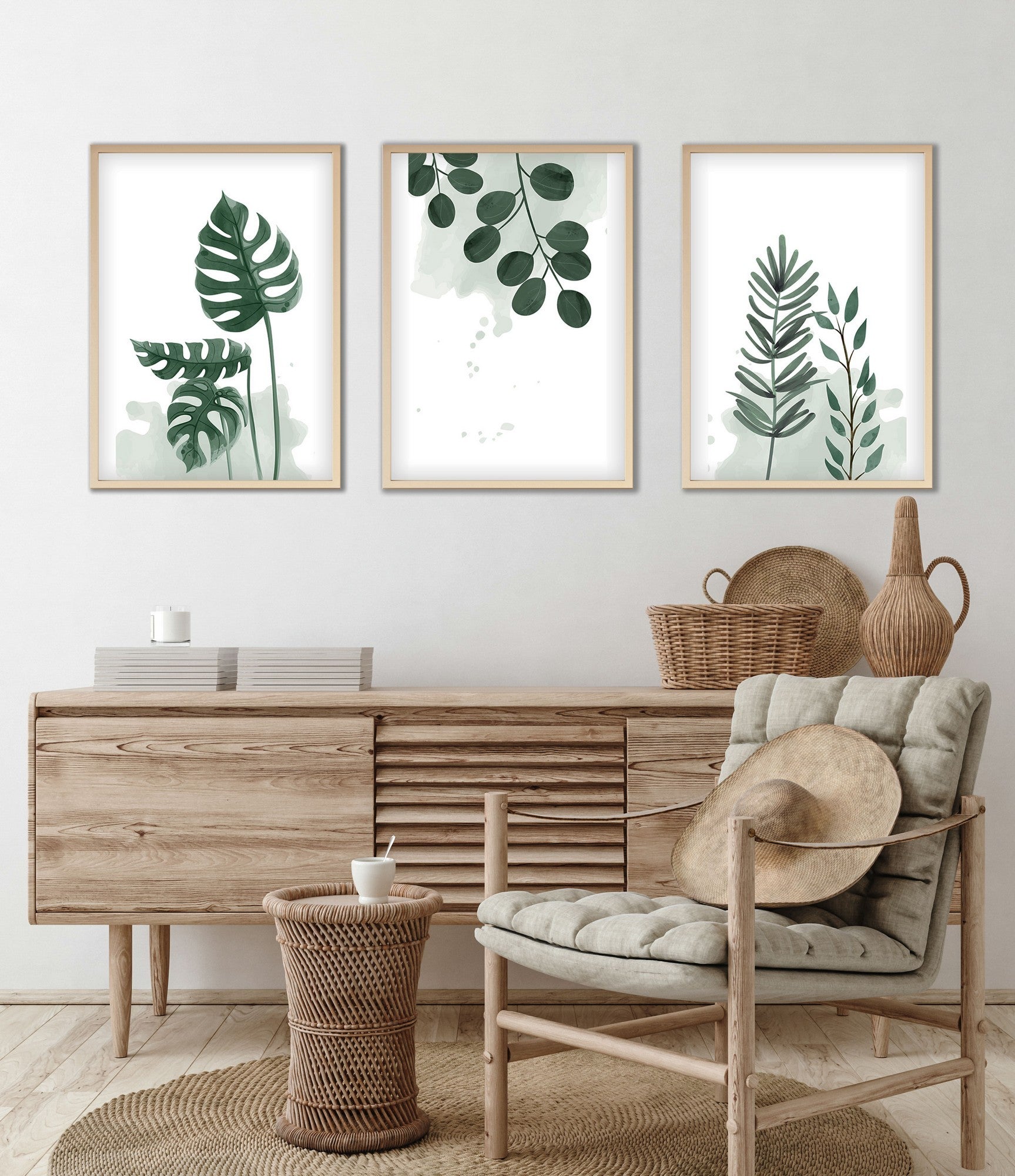Zidna dekoracija uokvirena slika od MDF-a (3 darab) 693BSE1453 | AG-vitahome.hr