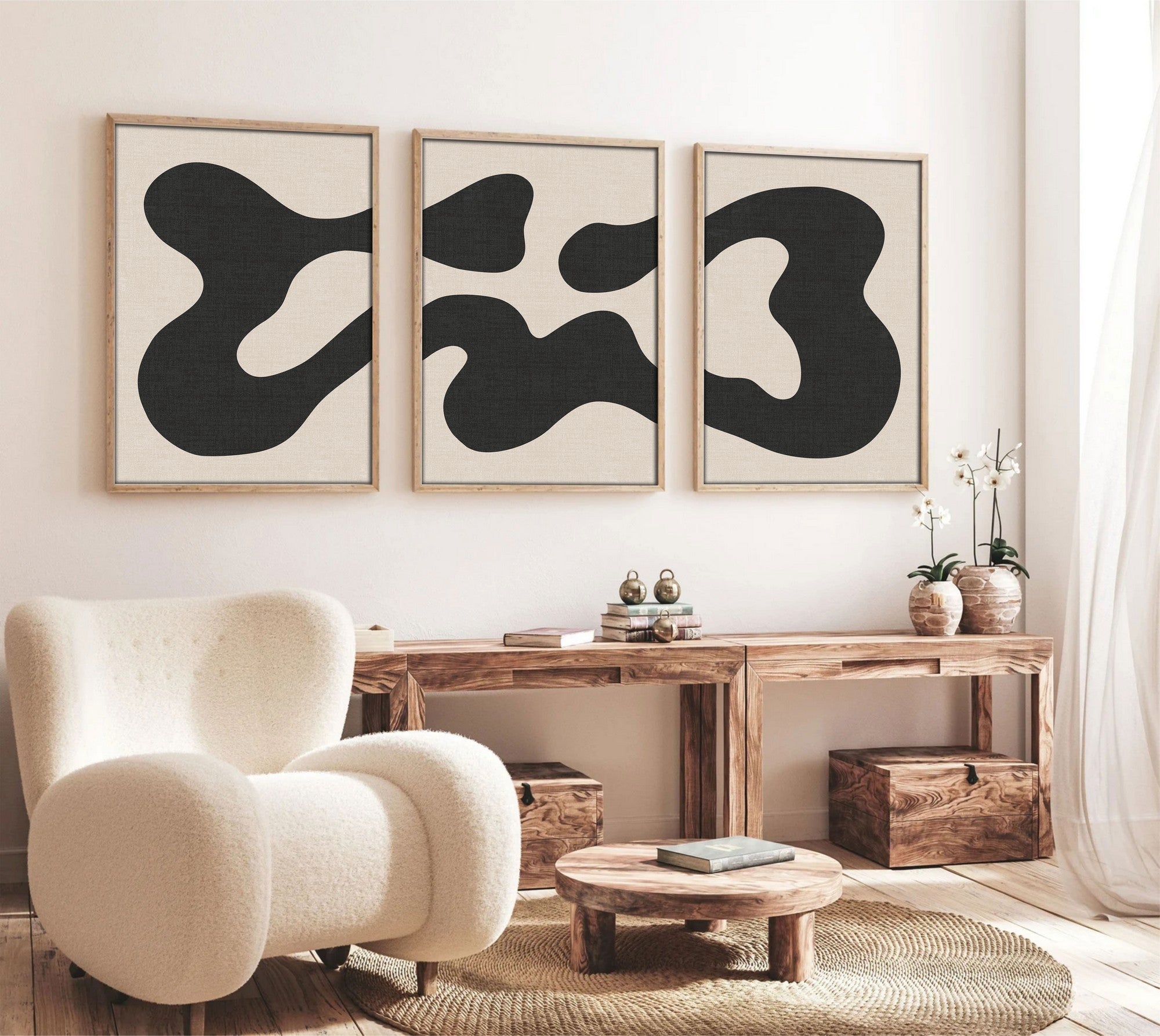 Zidna dekoracija uokvirena slika od MDF-a (3 darab) 693BSE1469 | AG-vitahome.hr