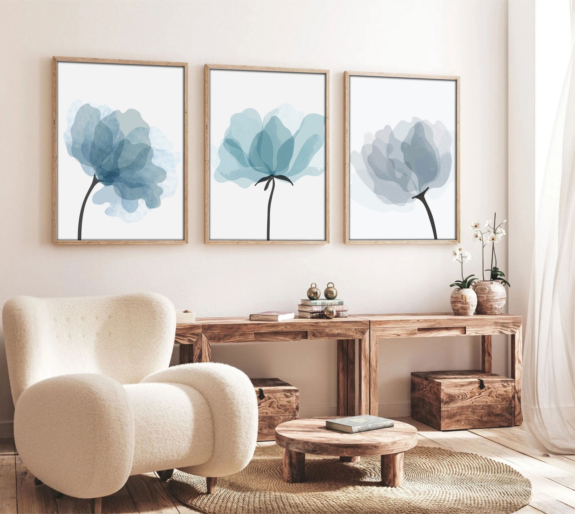 Zidna dekoracija uokvirena slika od MDF-a (3 darab) 693BSE1506 | AG-vitahome.hr