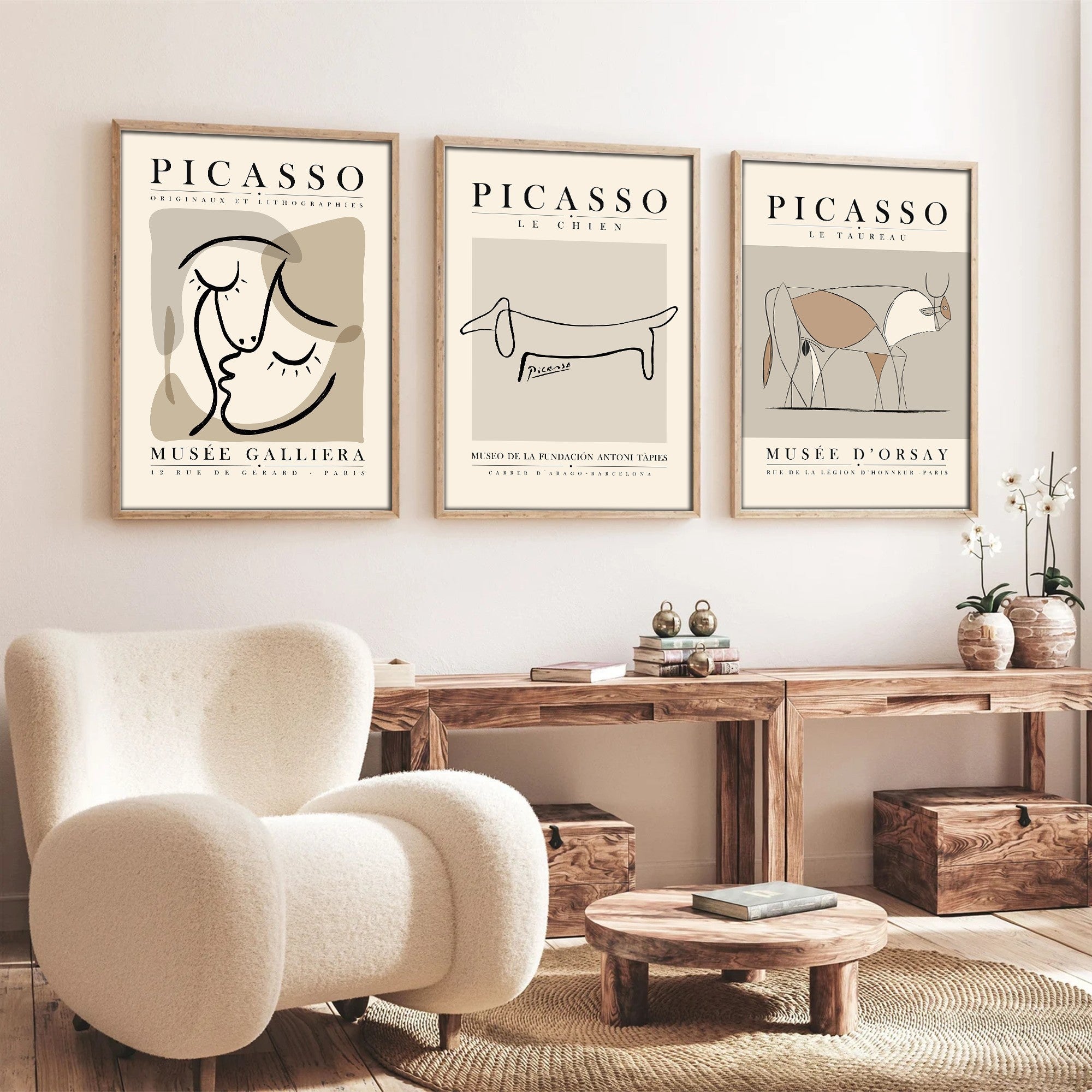 Zidna dekoracija uokvirena slika od MDF-a (3 darab) 693BSE4011 | AG-vitahome.hr