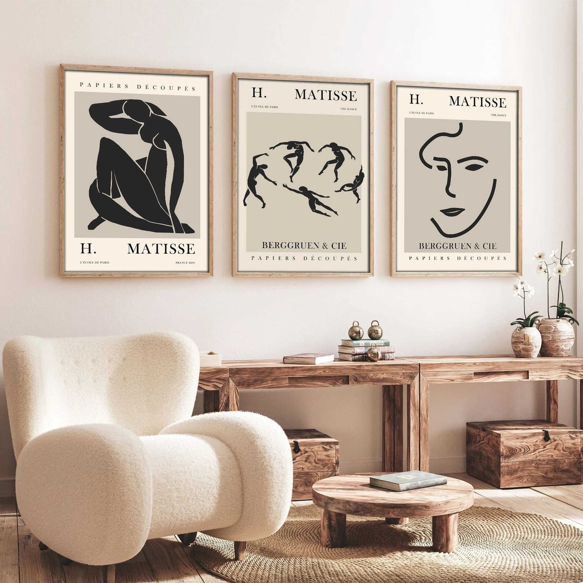 Zidna dekoracija uokvirena slika od MDF-a (3 darab) 693BSE4019 | AG-vitahome.hr
