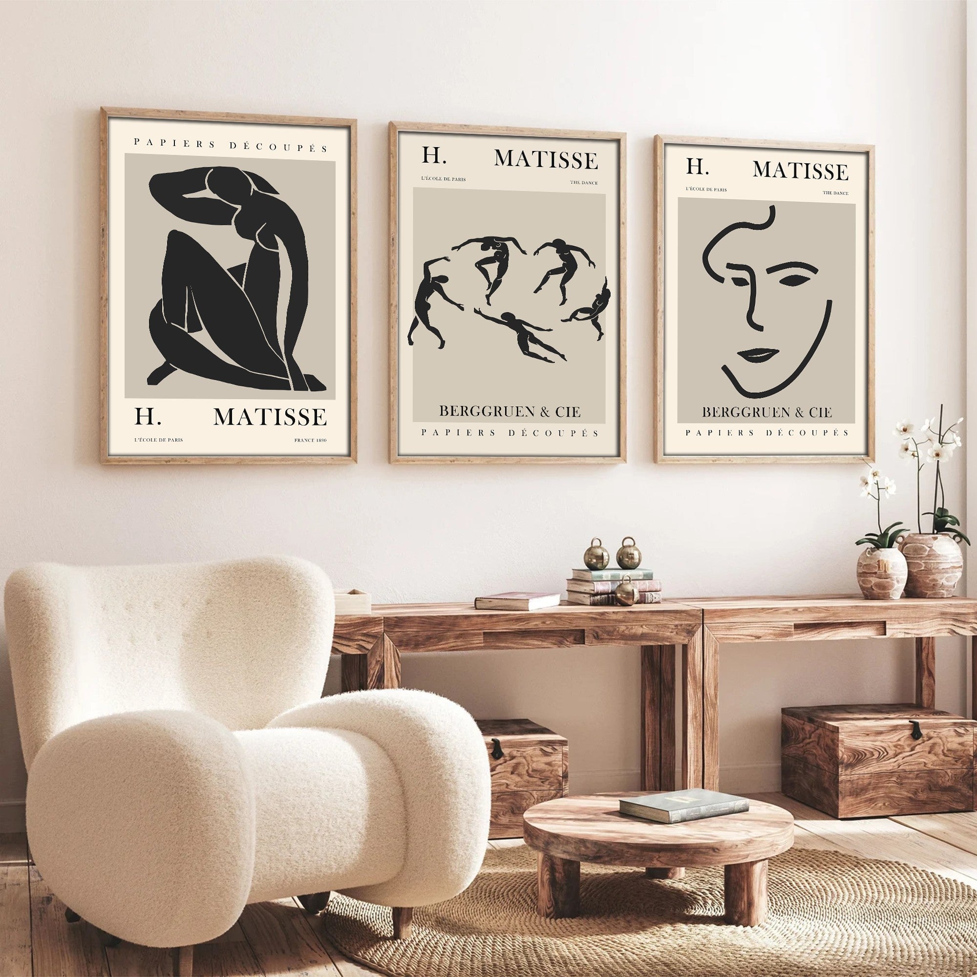 Zidna dekoracija uokvirena slika od MDF-a (3 darab) 693BSE4019 | AG-vitahome.hr