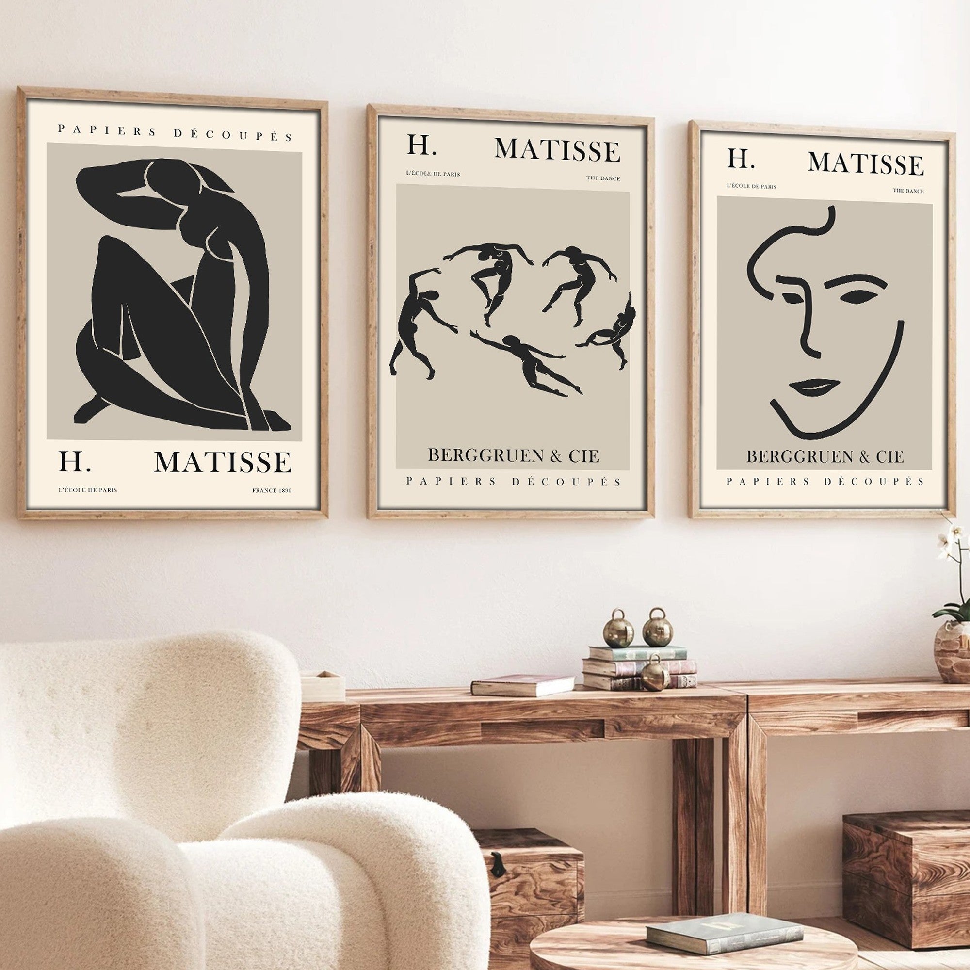 Zidna dekoracija uokvirena slika od MDF-a (3 darab) 693BSE4019 | AG-vitahome.hr
