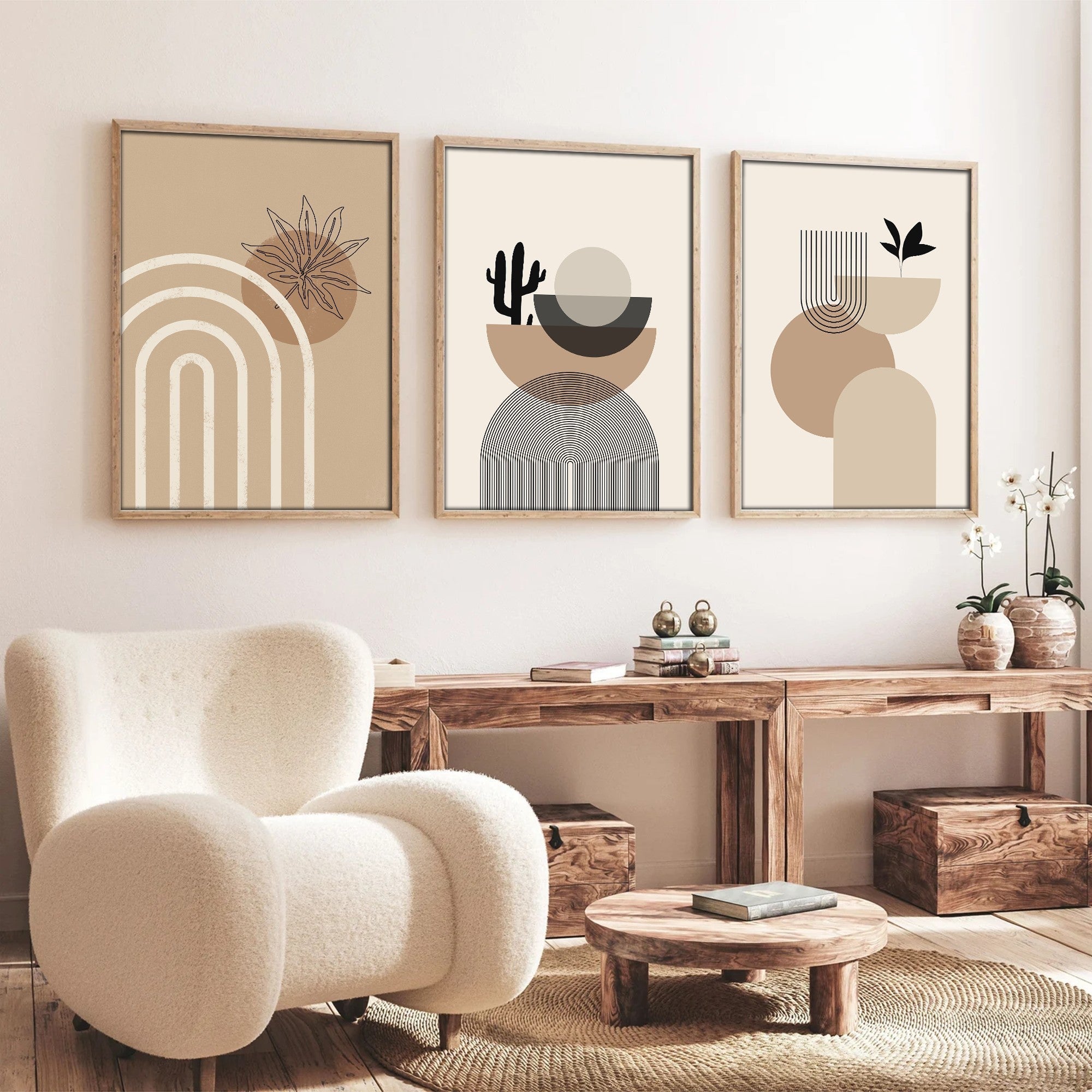 Zidna dekoracija uokvirena slika od MDF-a (3 darab) 693BSE4055 | AG-vitahome.hr