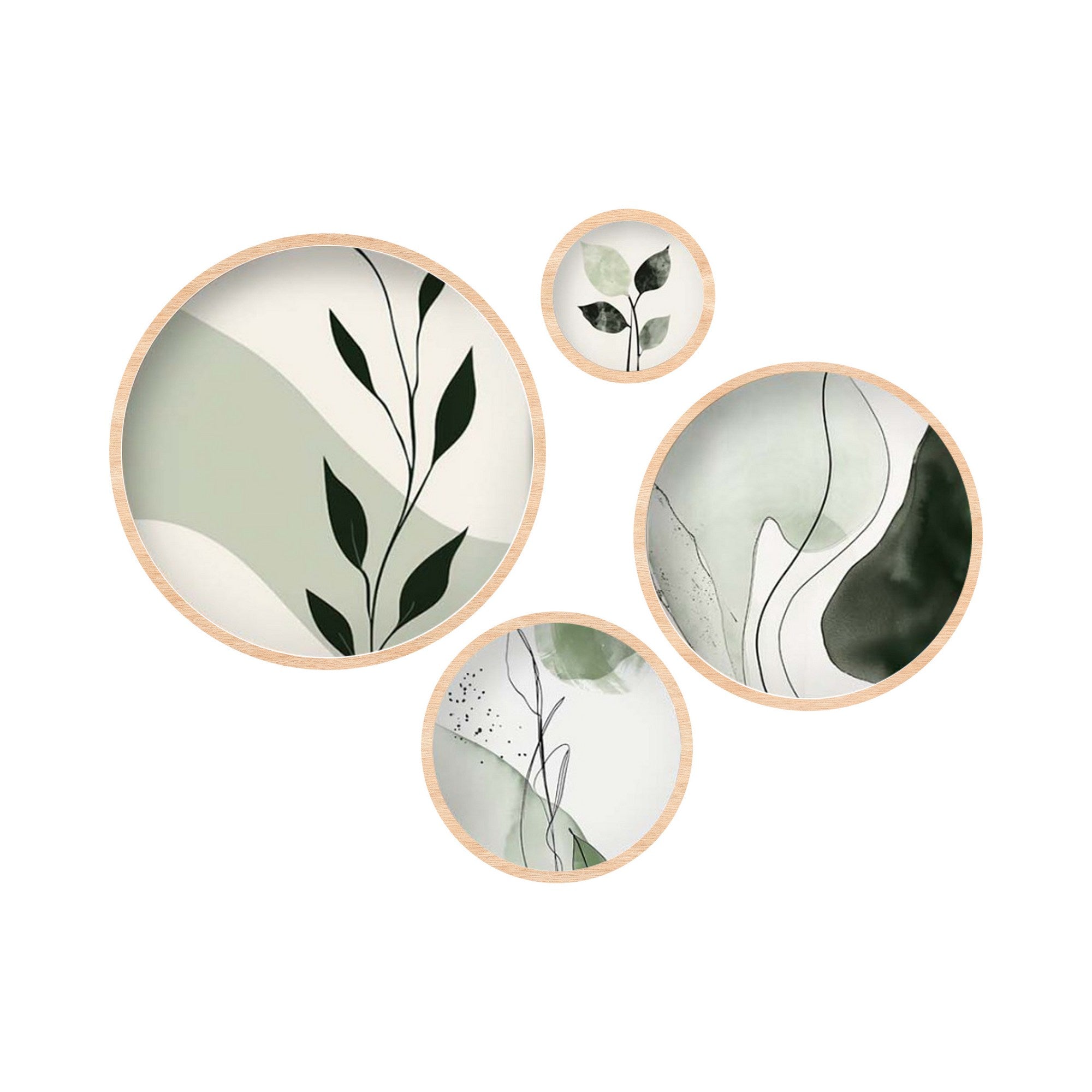 Zidna dekoracija uokvirena slika od MDF-a (4 darab) 693BSE2073 | AG-vitahome.hr