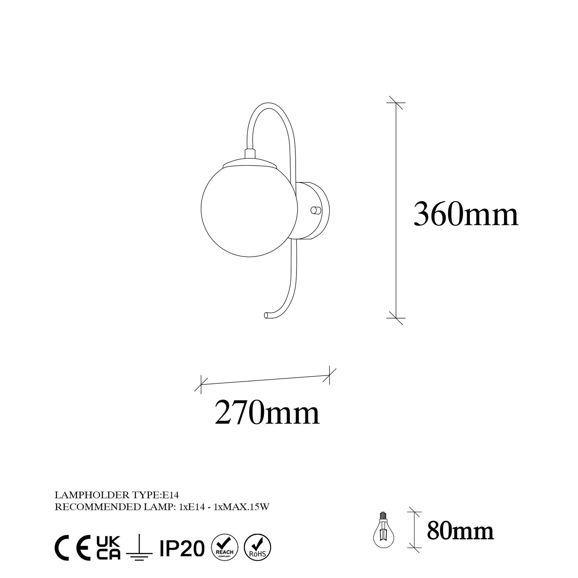 Zidna lampa Jewel - 10560 | AG-vitahome.hr