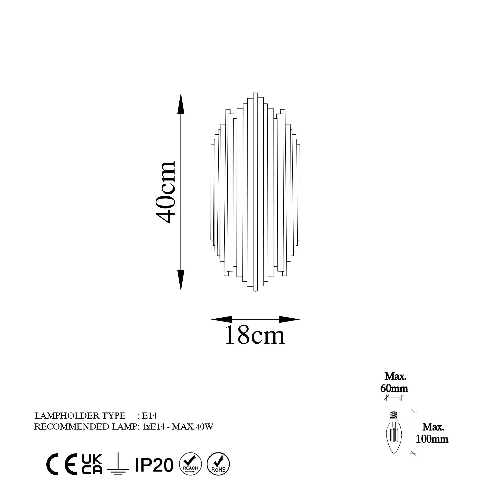 Zidna lampa Kara - 13346 | AG-vitahome.hr