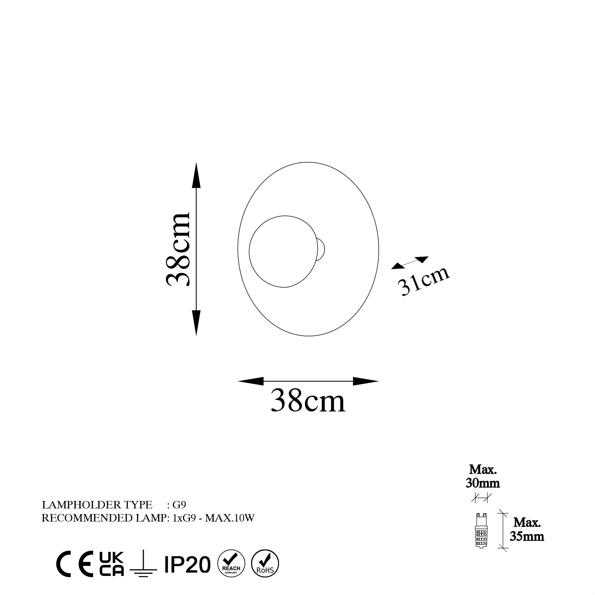 Zidna lampa Kurt - 13351 | AG-vitahome.hr
