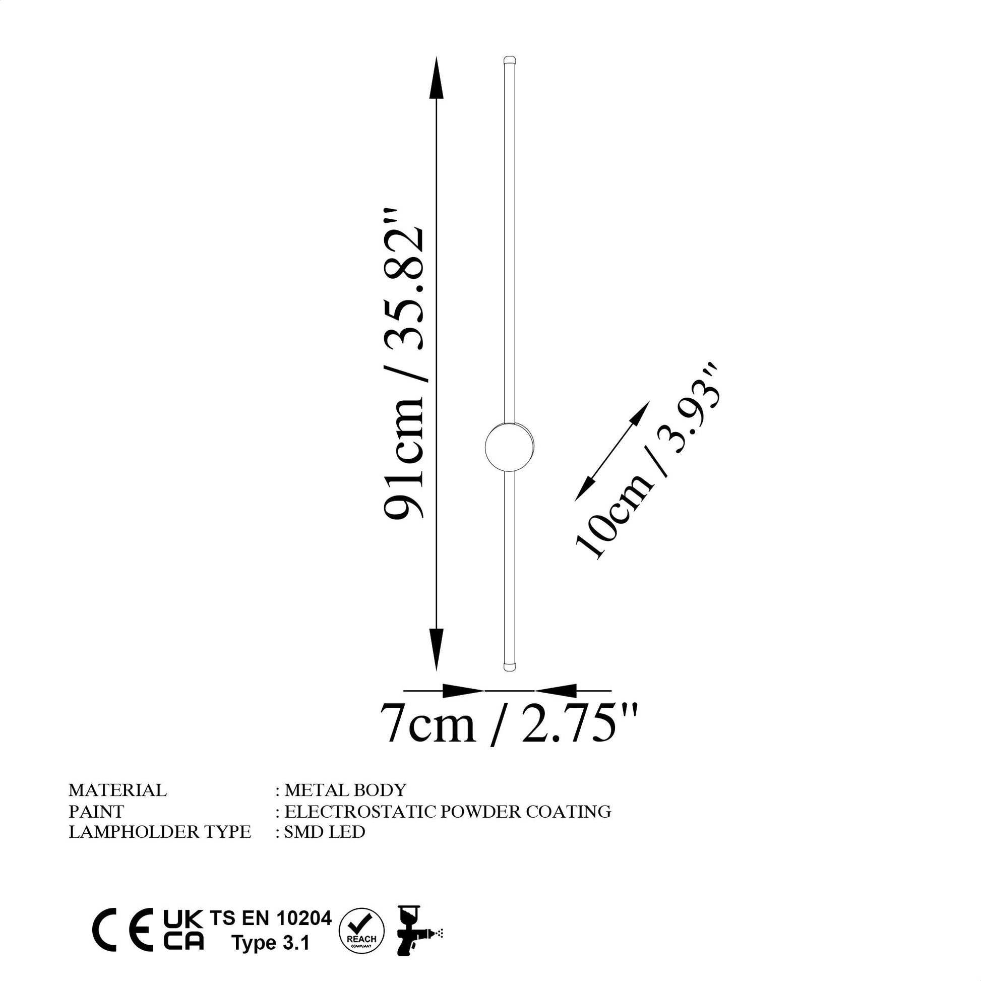 Zidna lampa Sword - 13487 | AG-vitahome.hr