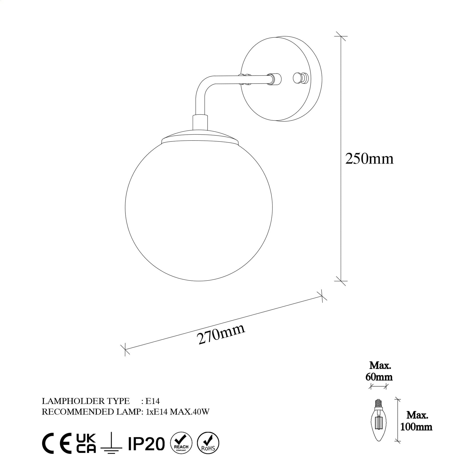 Zidna lampa Viran - 10895 | AG-vitahome.hr