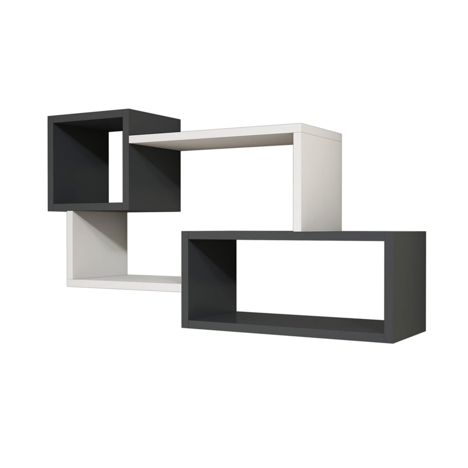 Zidna polica Afro - White, Anhtracite | AG-vitahome.hr