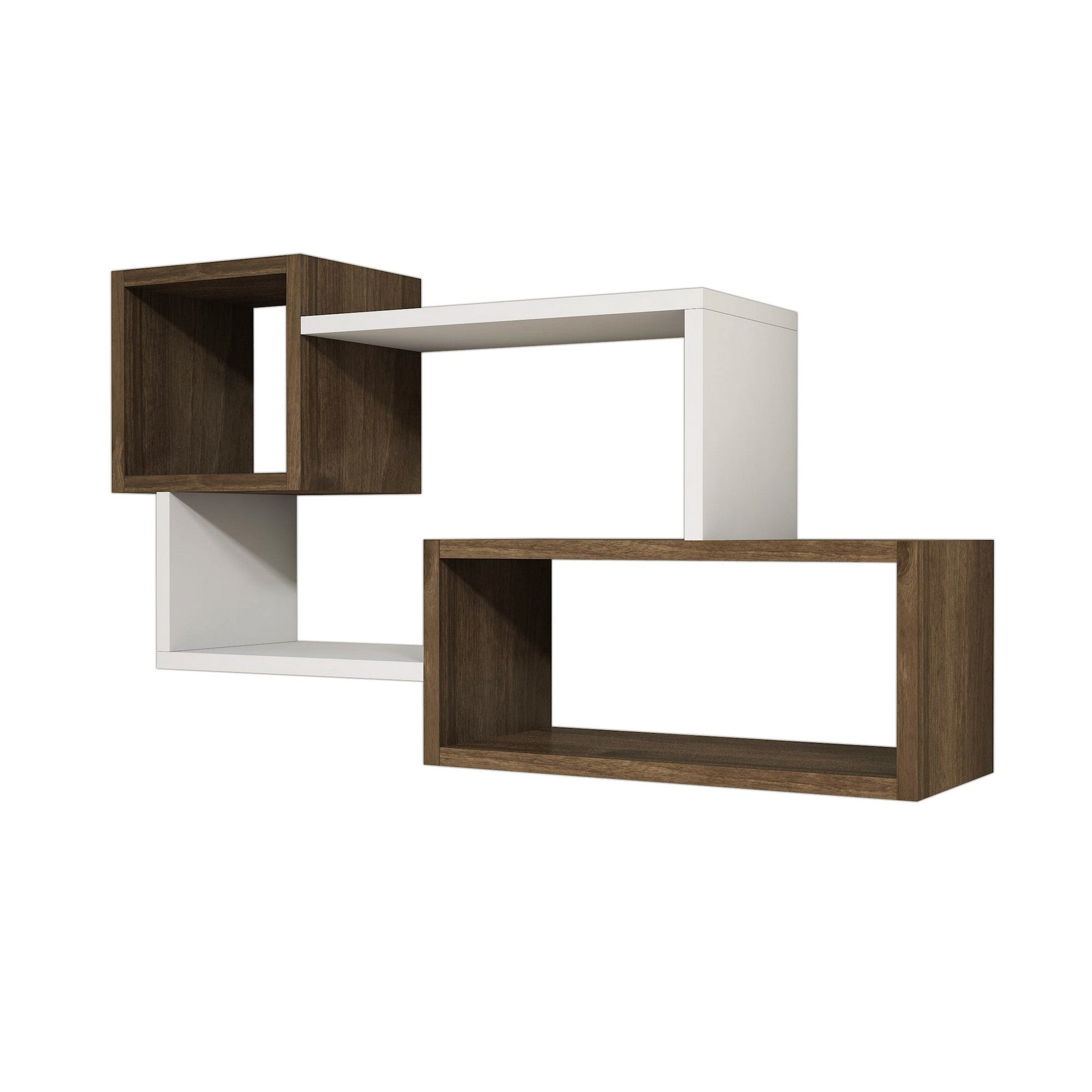 Zidna polica Afro - White, Walnut | AG-vitahome.hr