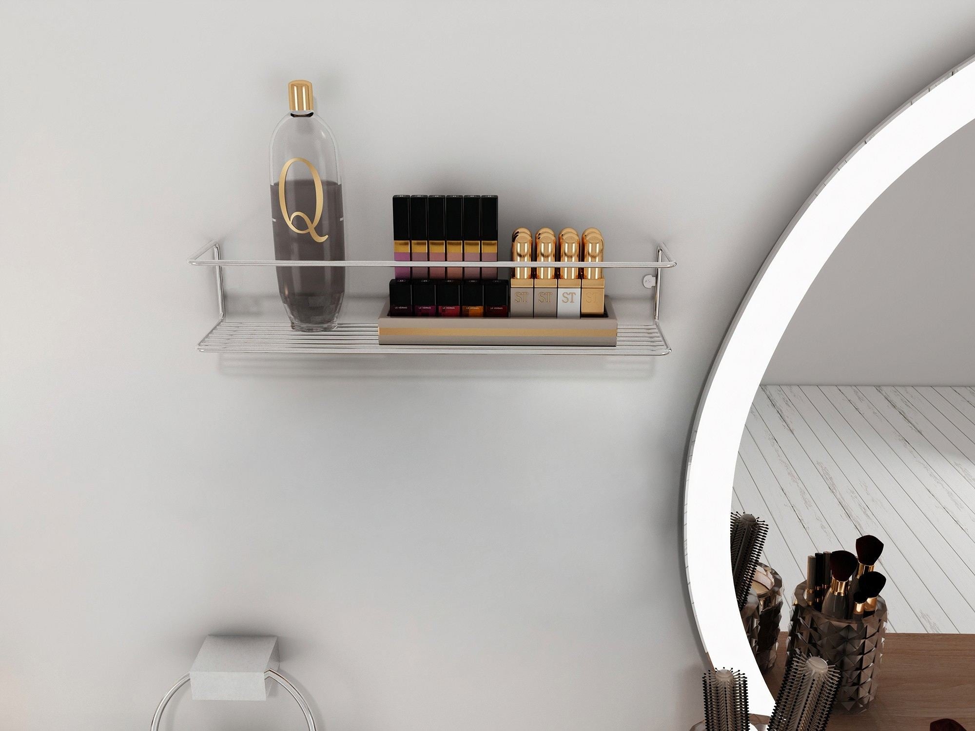 Zidna polica Banyo Makyaj Rafı, Baharatlık - Chrome | AG-vitahome.hr