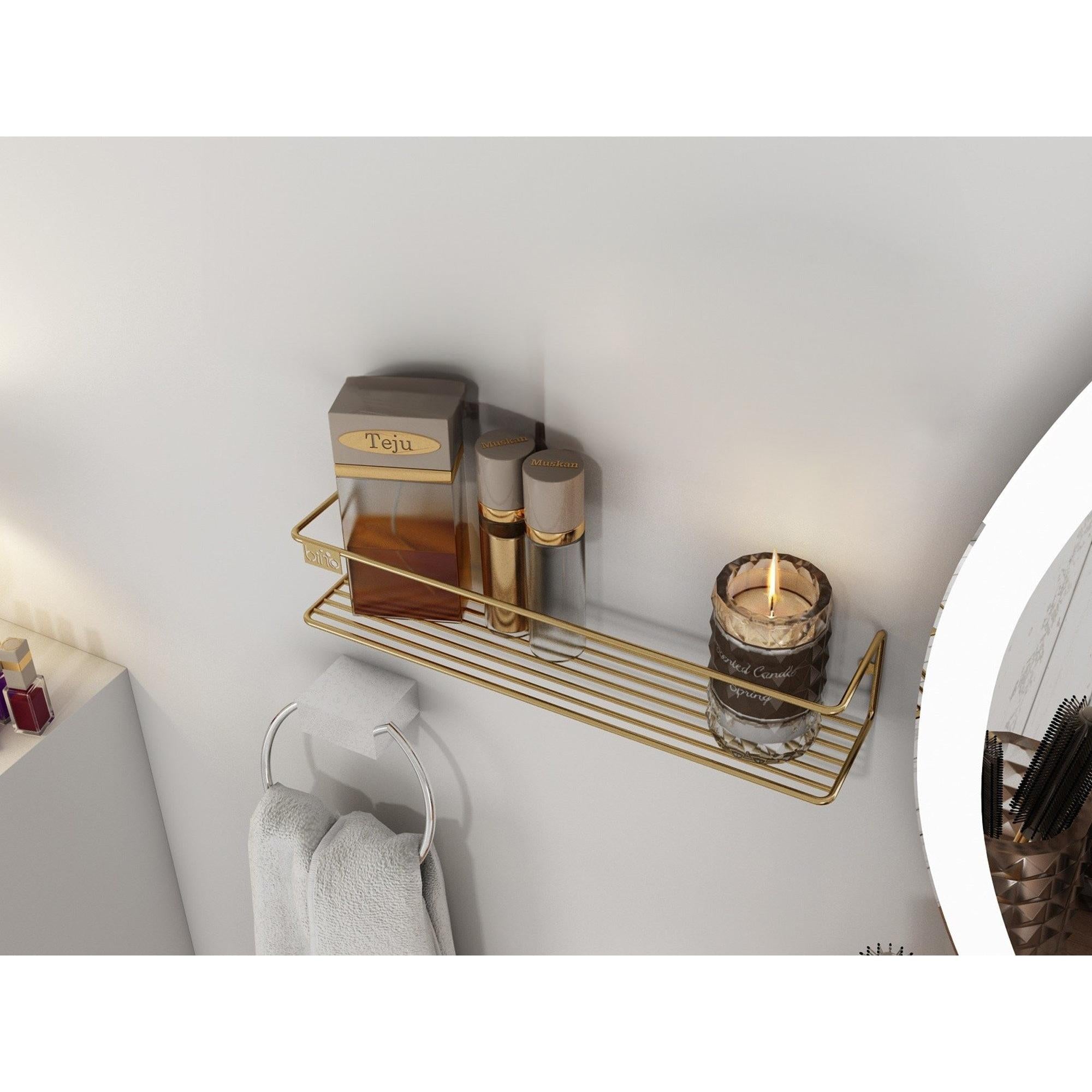 Zidna polica Banyo Makyaj Rafı, Baharatlık - Gold | AG-vitahome.hr