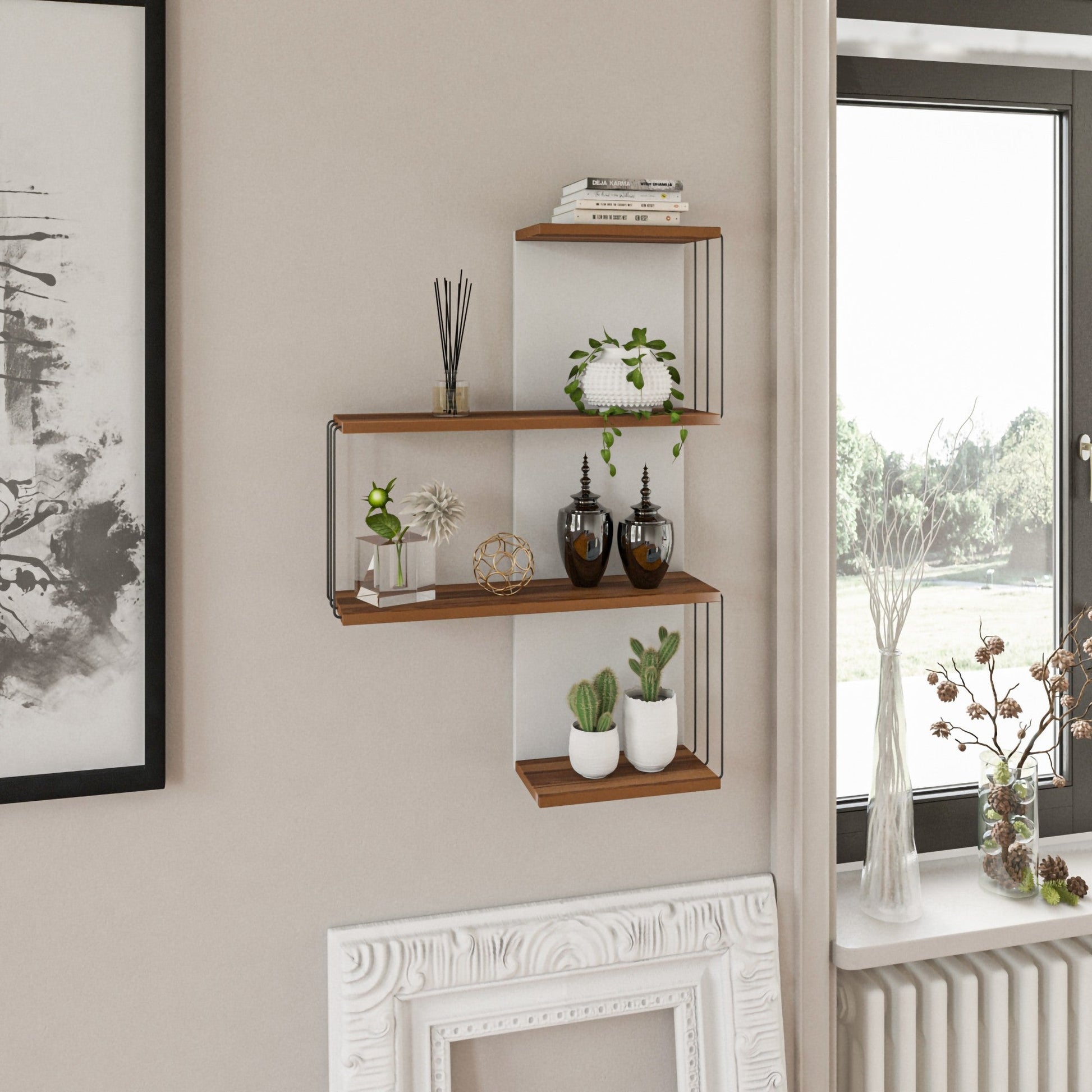 Zidna polica Cambel - Walnut | AG-vitahome.hr