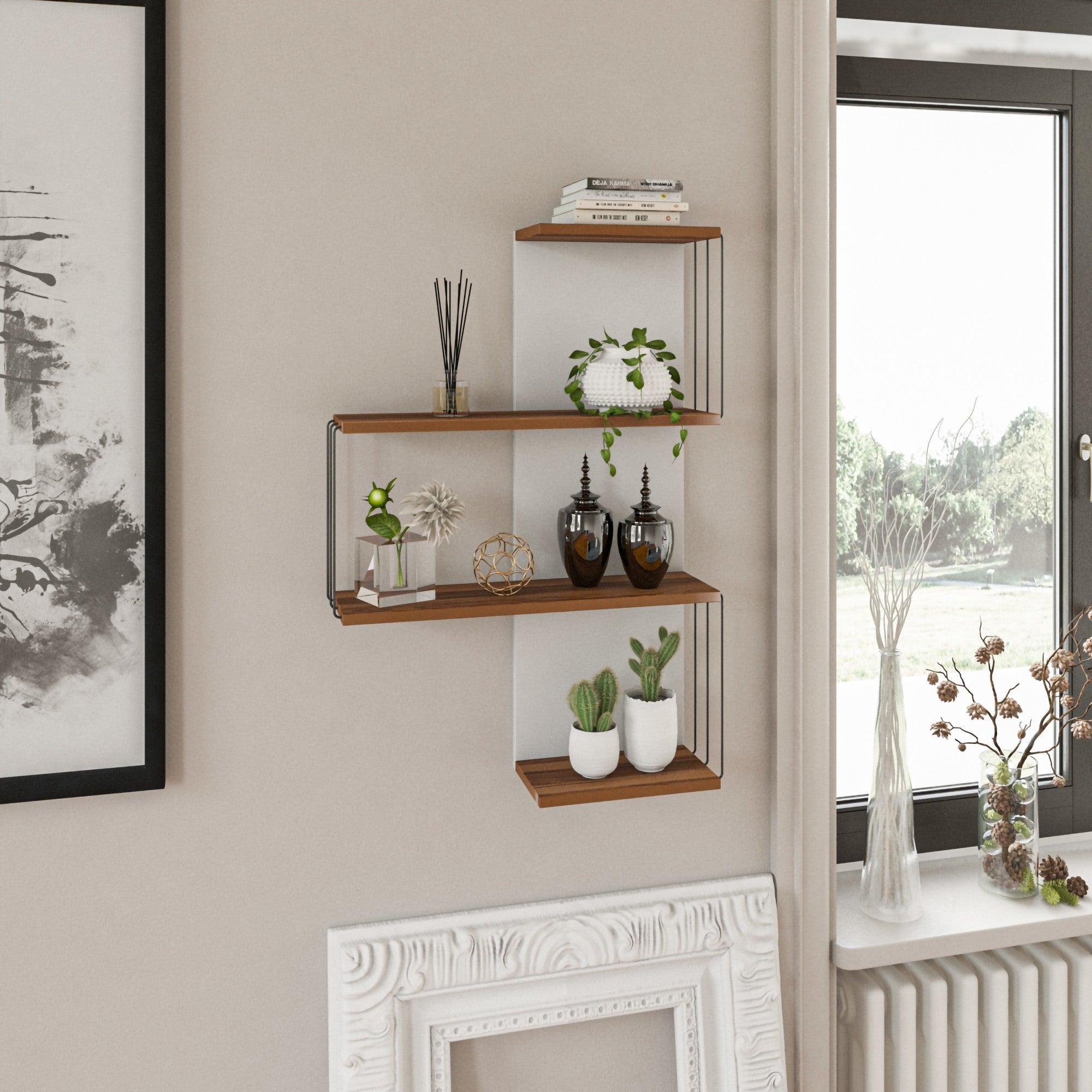 Zidna polica Cambel - Walnut | AG-vitahome.hr