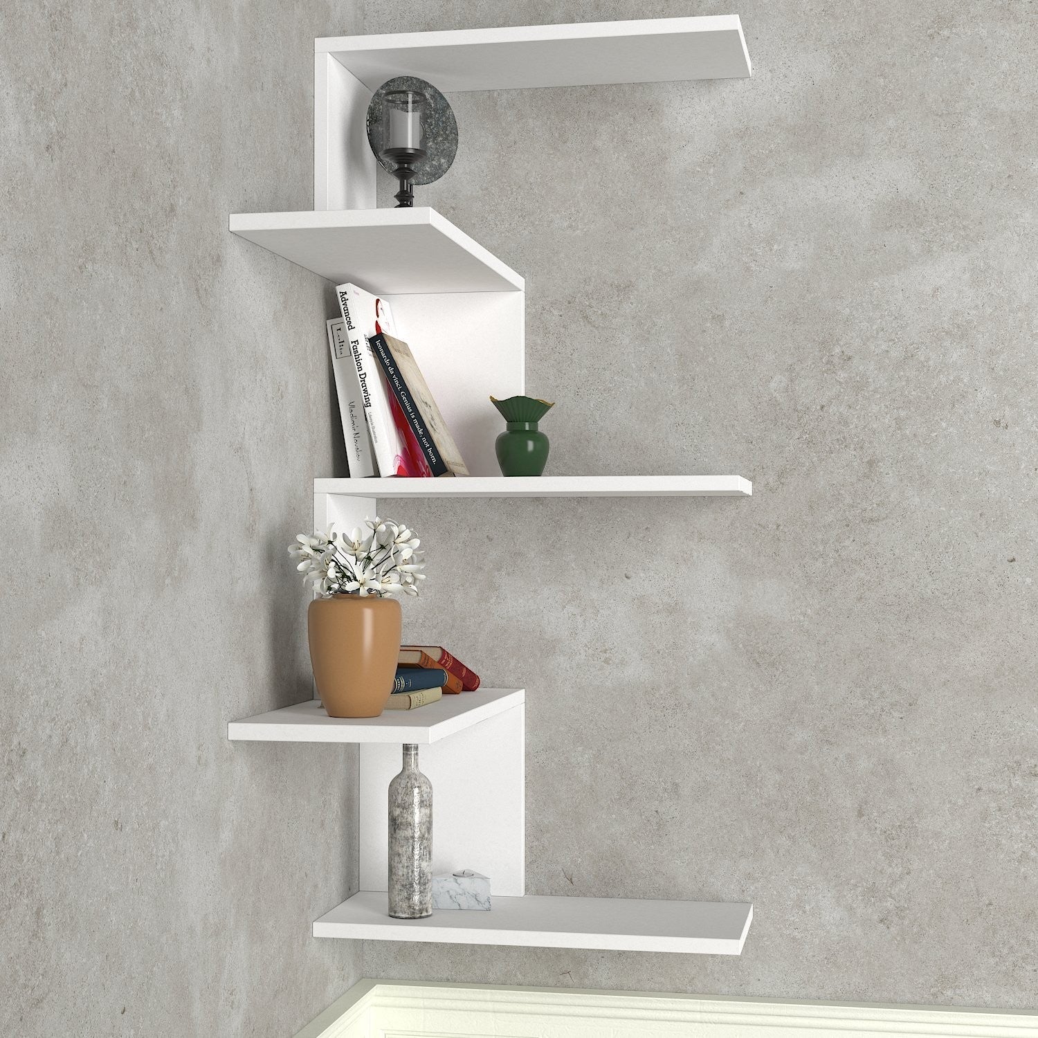 Zidna polica Caniko - White | AG-vitahome.hr