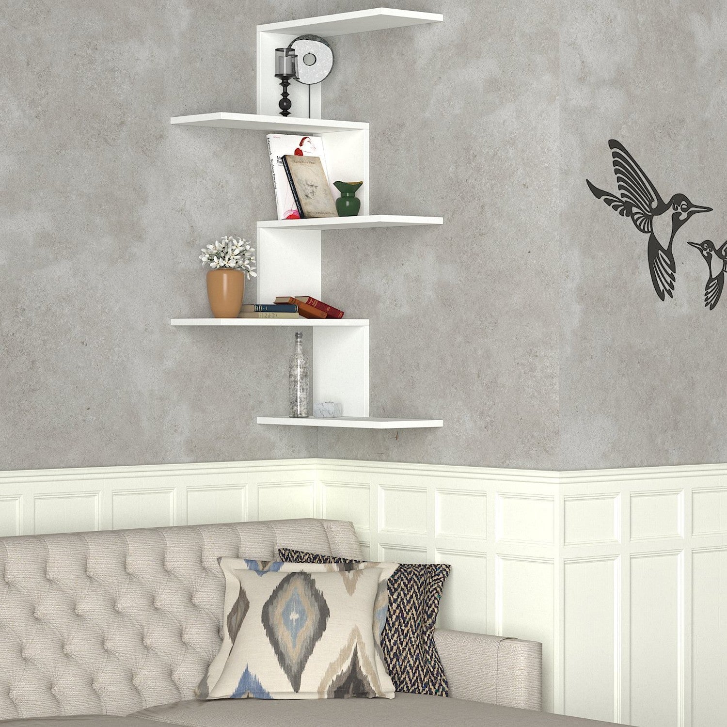 Zidna polica Caniko - White | AG-vitahome.hr