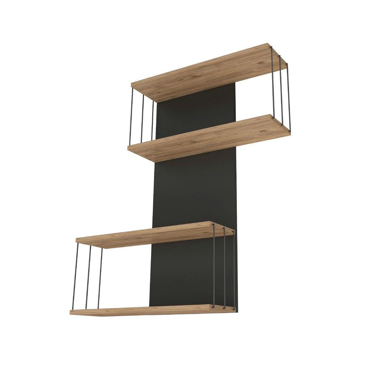 Zidna polica Destan - Anthracite, Pine | AG-vitahome.hr