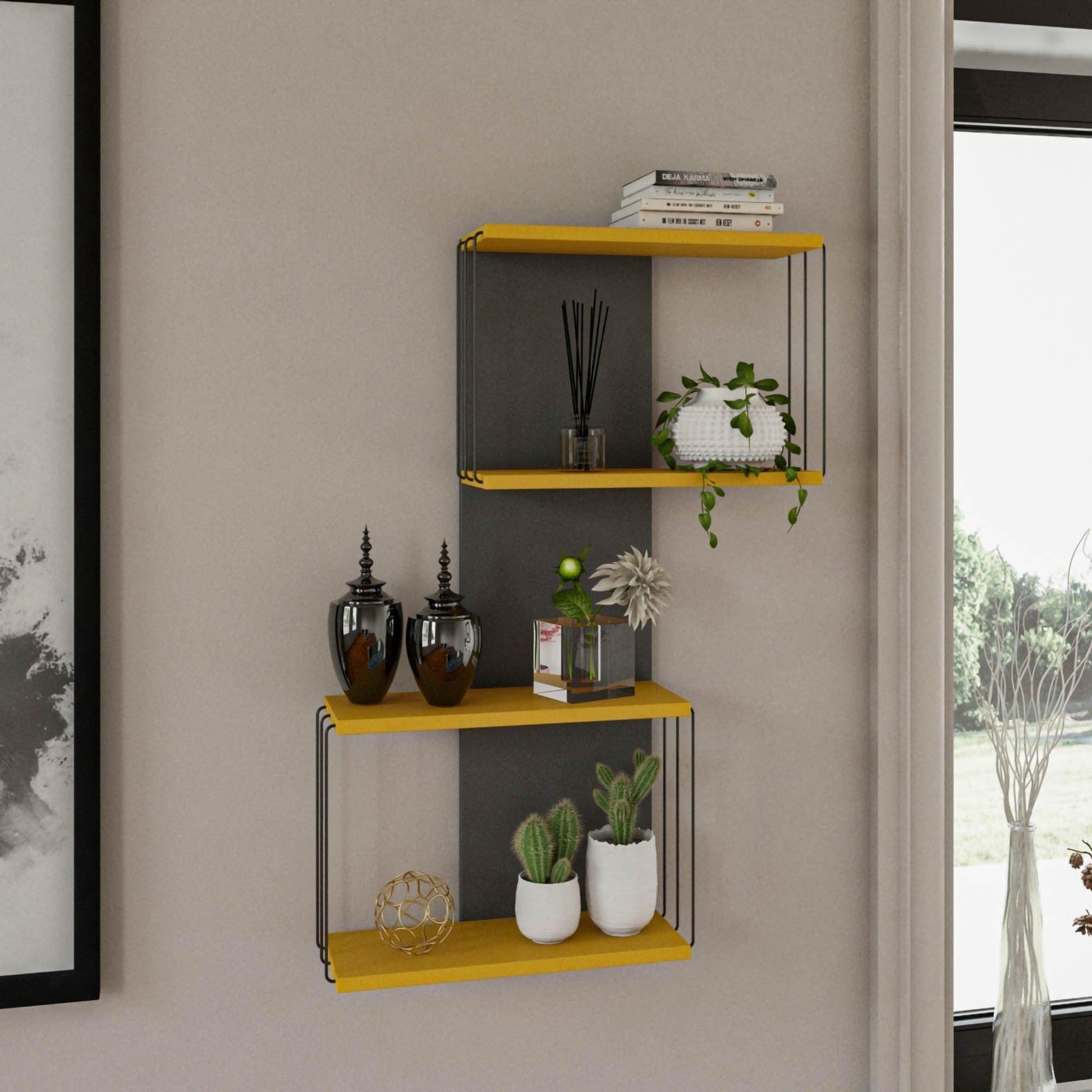 Zidna polica Destan - Yellow | AG-vitahome.hr
