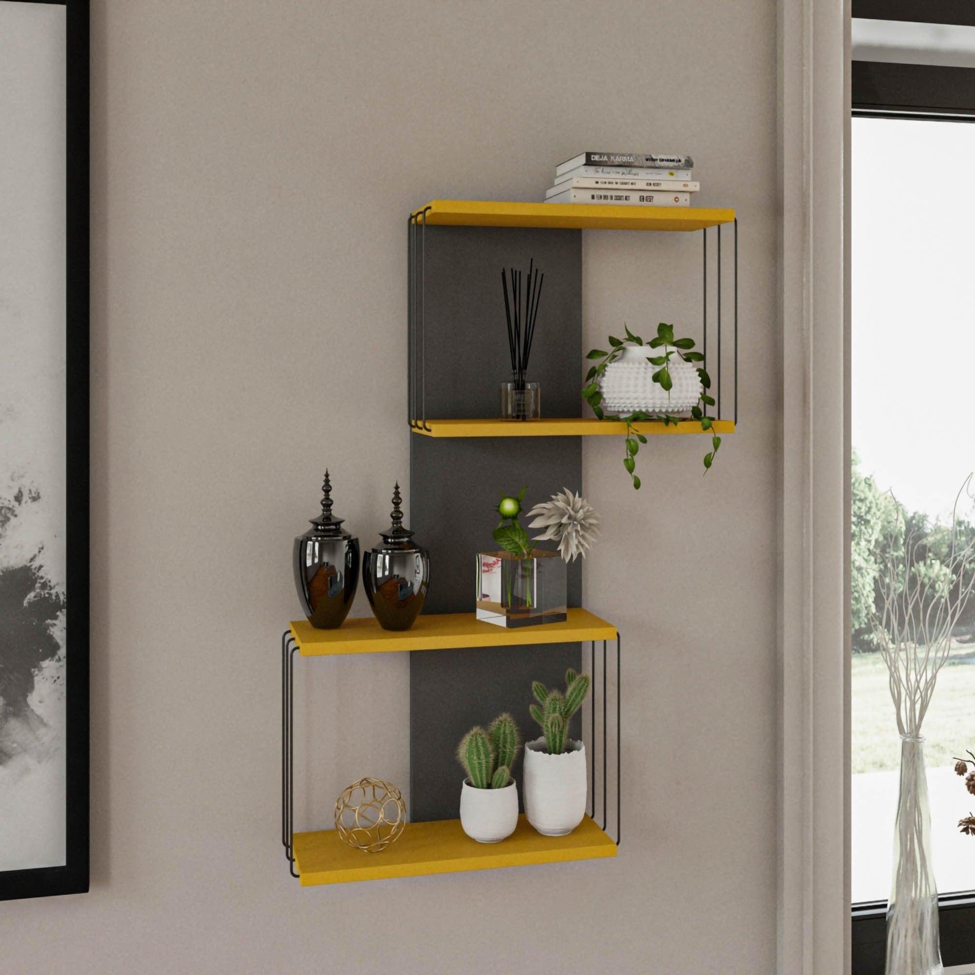 Zidna polica Destan - Yellow | AG-vitahome.hr