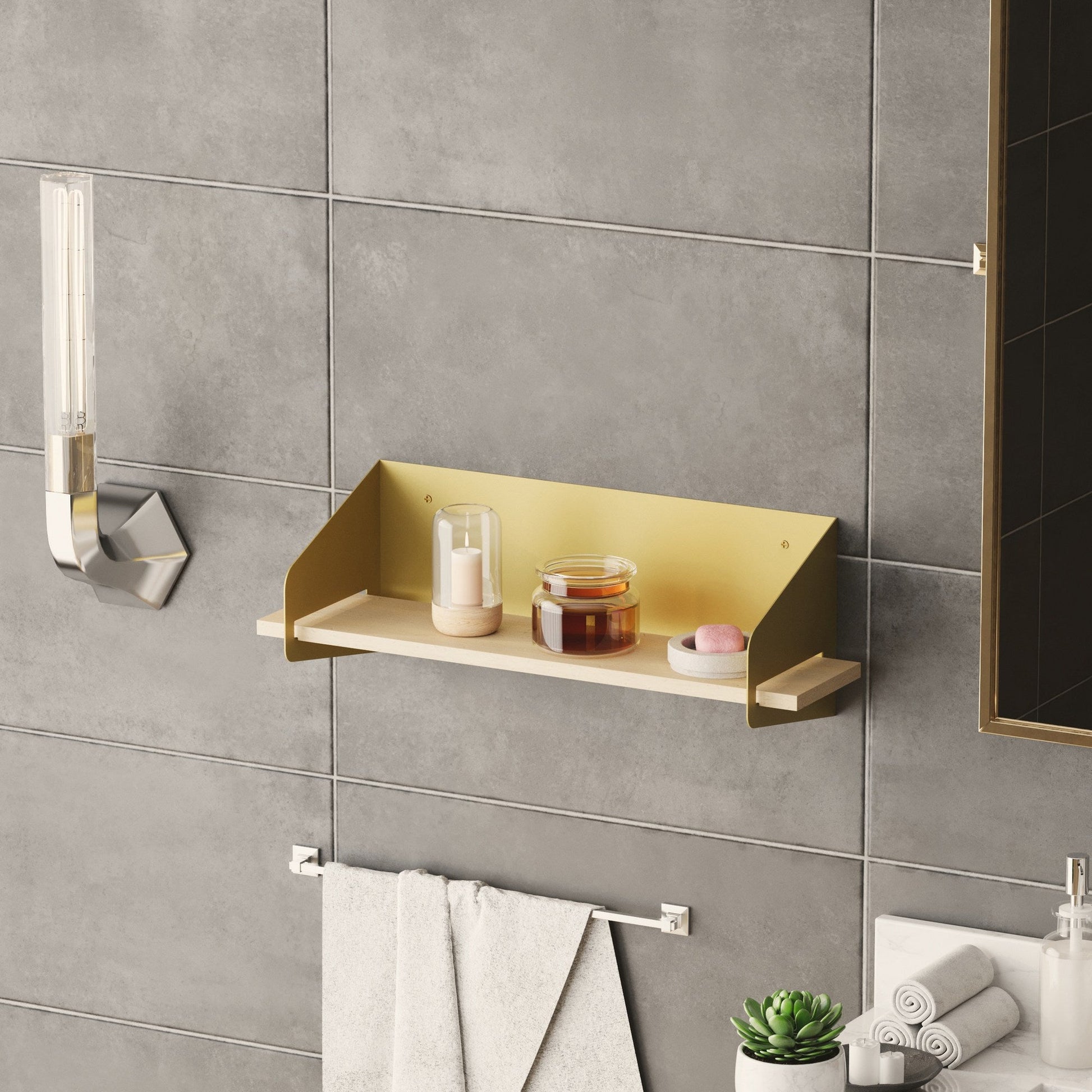 Zidna polica Long Arm - Gold | AG-vitahome.hr