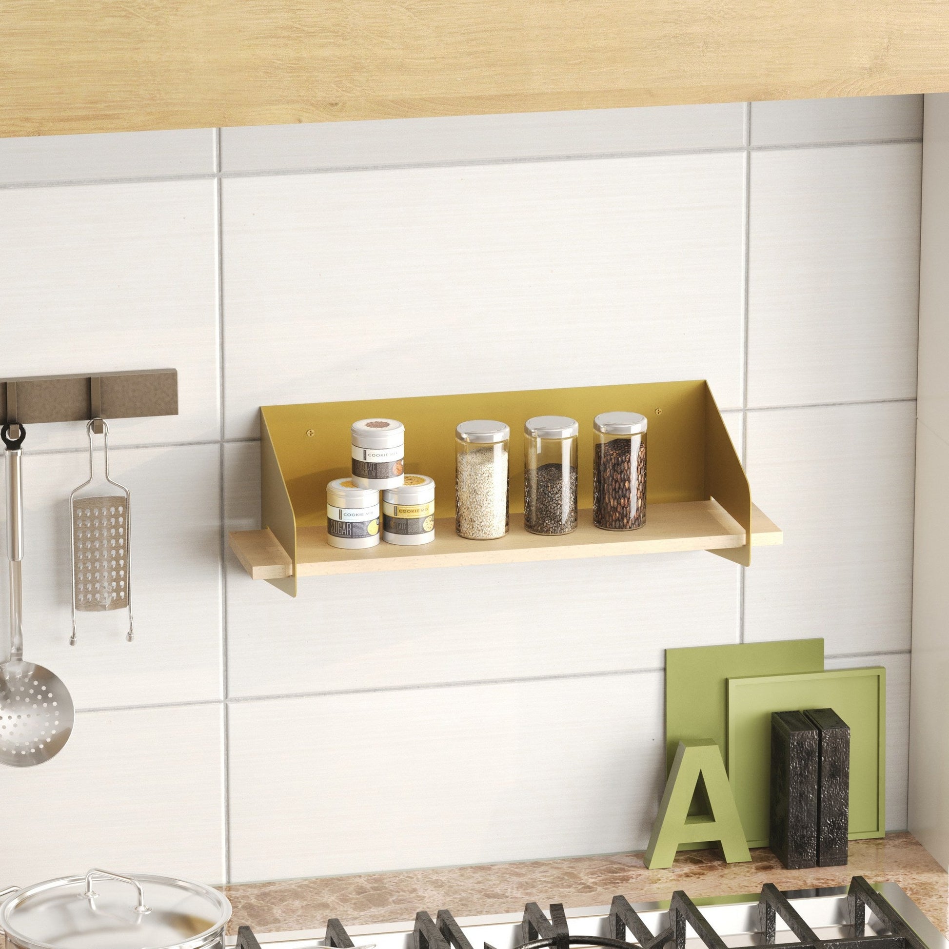 Zidna polica Long Arm - Gold | AG-vitahome.hr