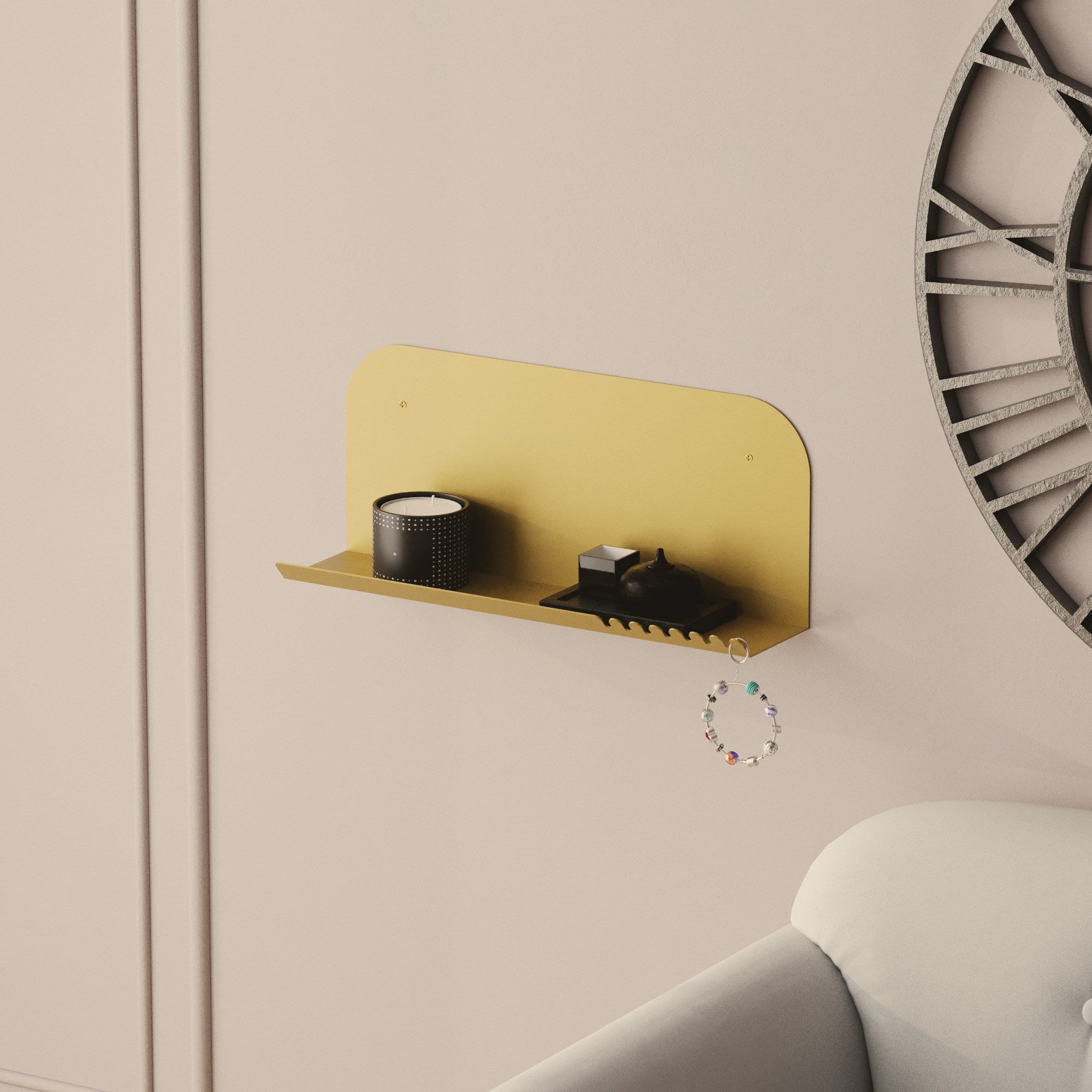 Zidna polica Long Pouch - Gold | AG-vitahome.hr