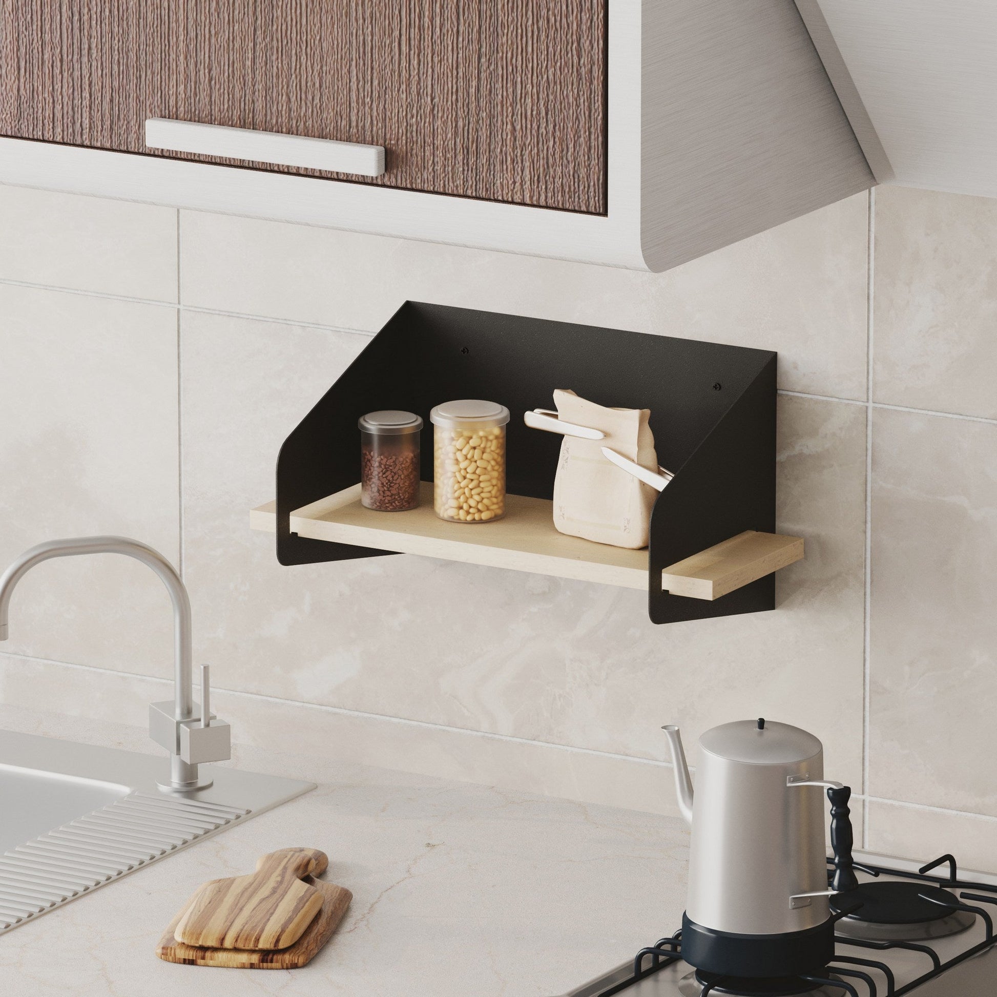 Zidna polica Medıum Arm - Black | AG-vitahome.hr