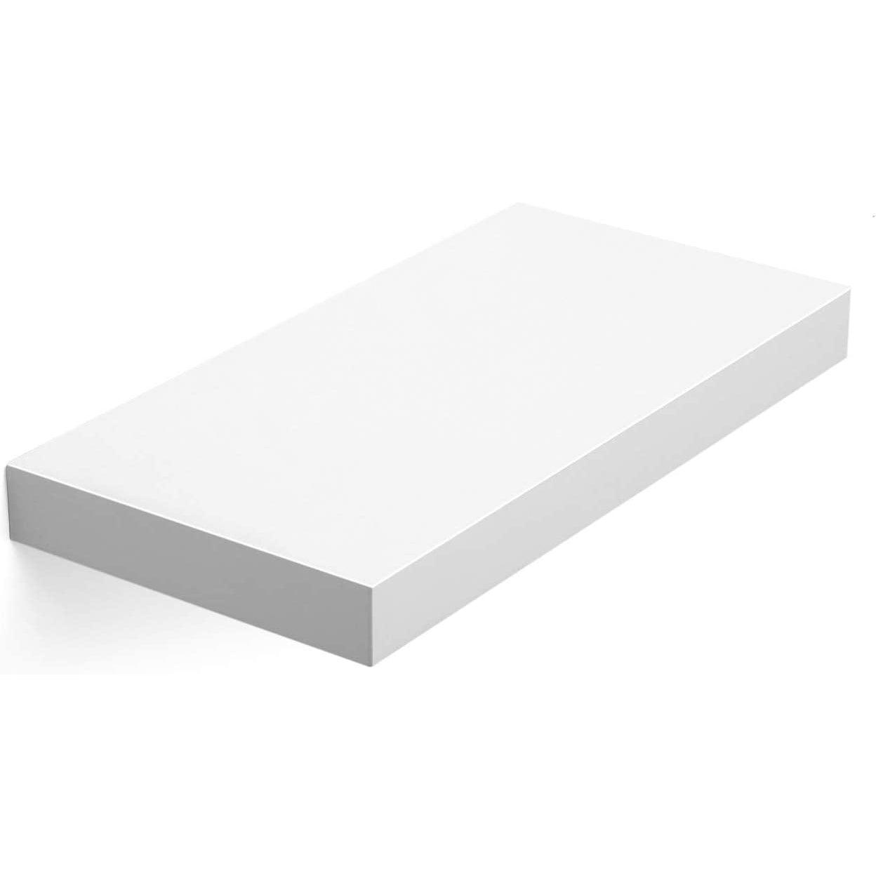 Zidna polica, plutajuća polica za fotografije 40x20x3,8 cm, bijele boje | VASAGLE-vitahome.hr