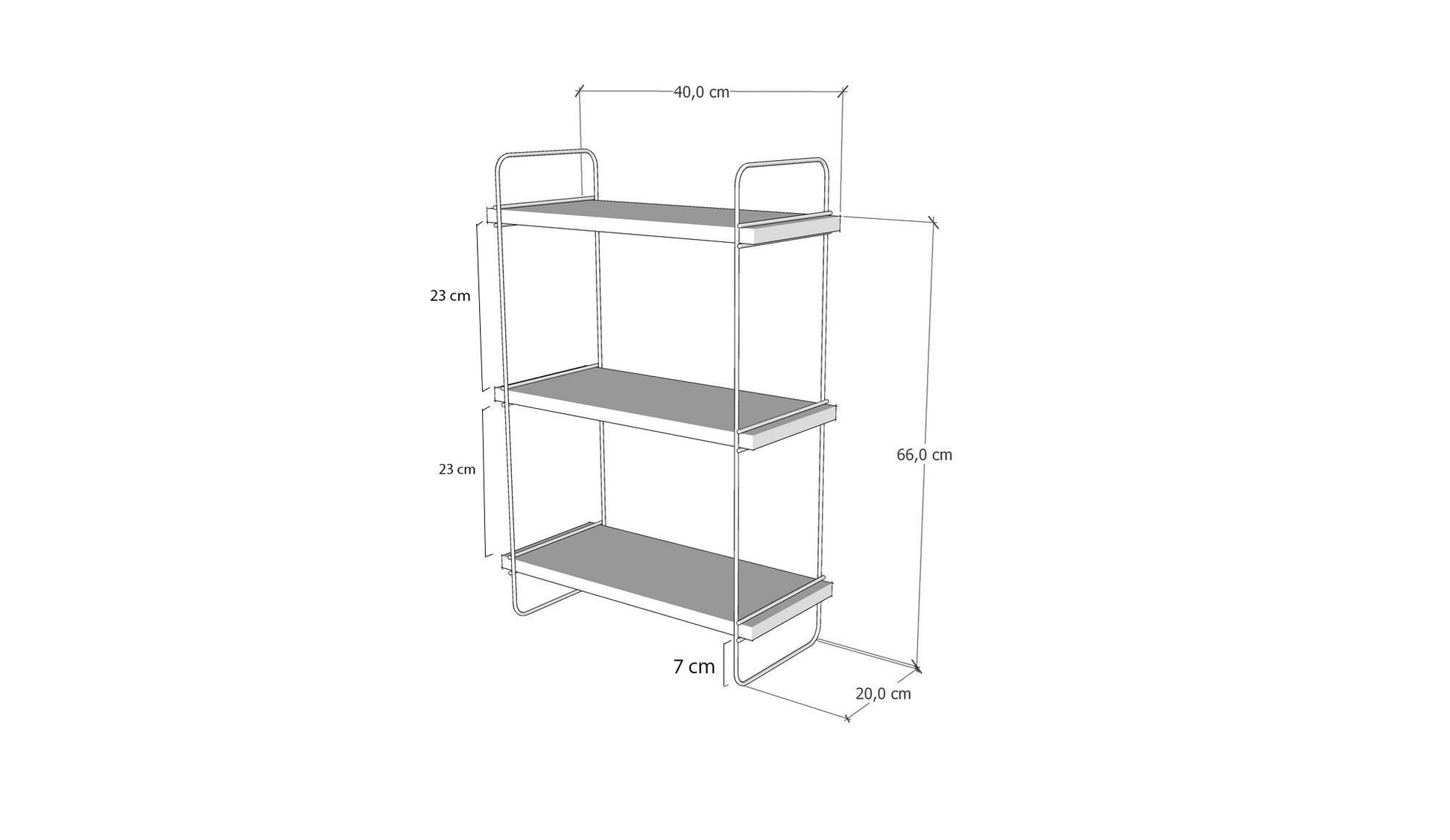 Zidna polica Pulalis - Anthracite | AG-vitahome.hr