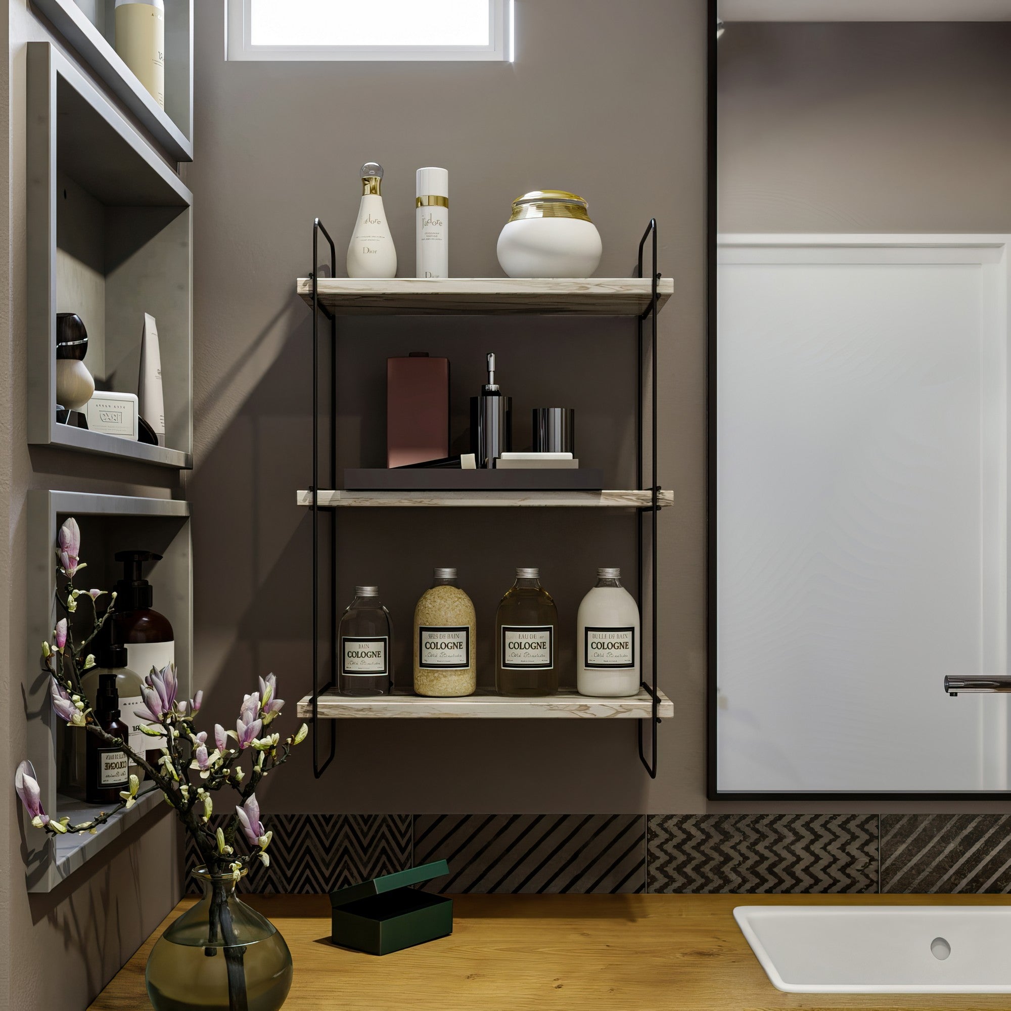 Zidna polica Pulalis - White Marble | AG-vitahome.hr