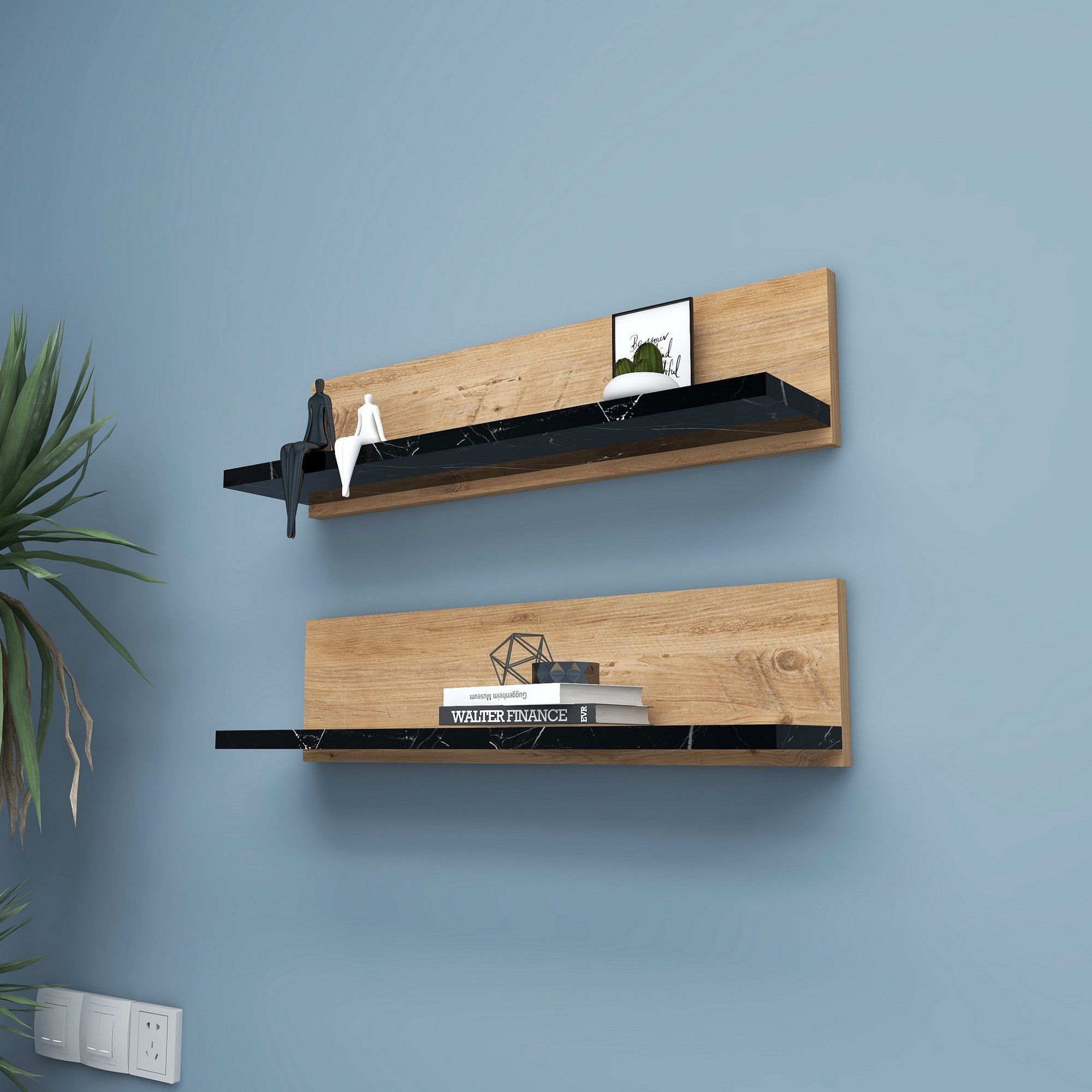 Zidna polica Shelf - Black | AG-vitahome.hr