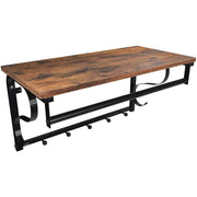 Zidna polica za kapute s 5 kuka 60 x 30 x 31,7 cm | VASAGLE-vitahome.hr