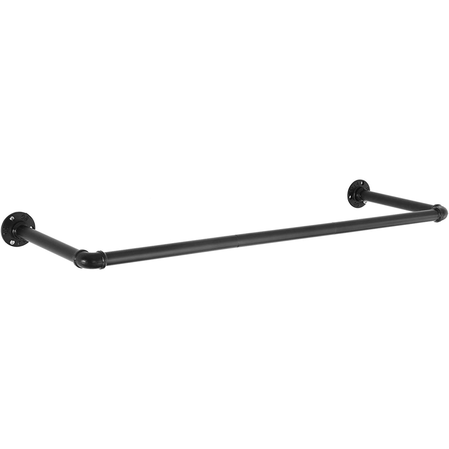 Zidna šipka za odjeću, nosivosti do 50kg, od čelika, crne boje | SONGMICS-vitahome.hr