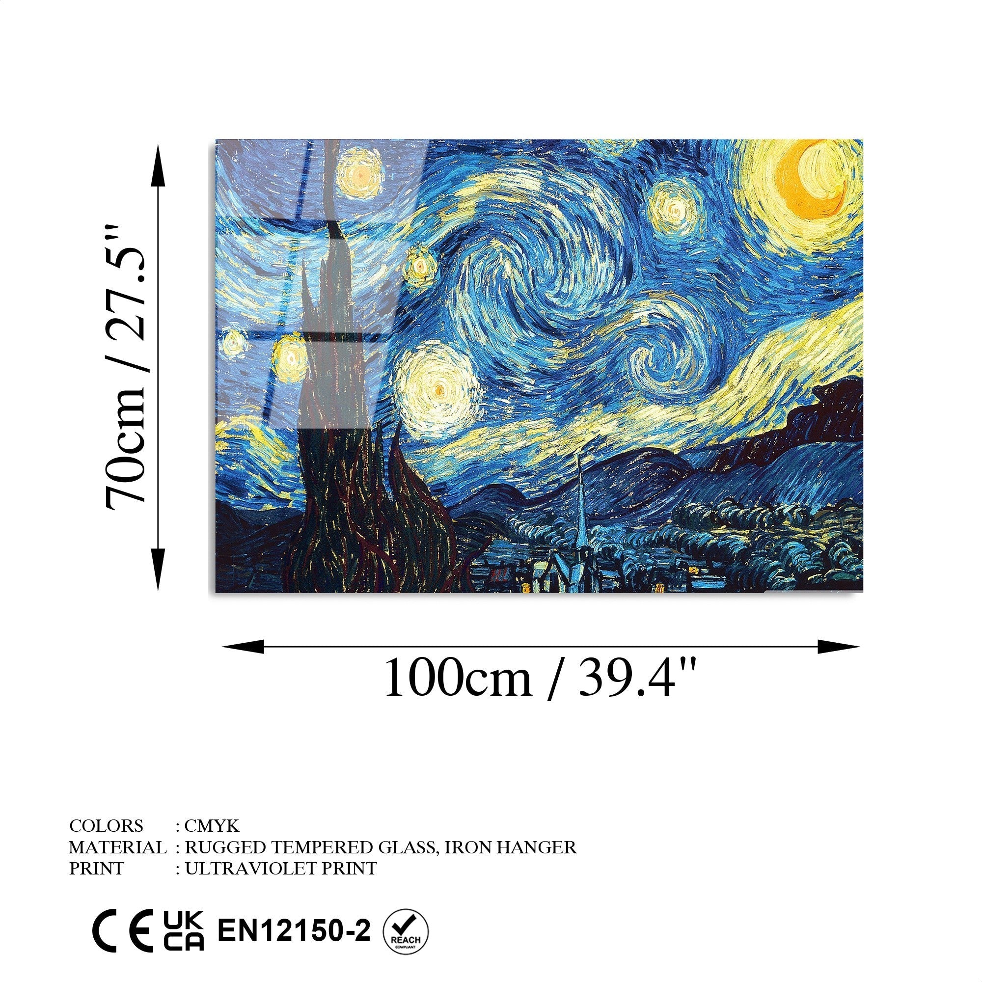 Zidna slika od kaljenog stakla, UV-203 70 x 100 | AG-vitahome.hr