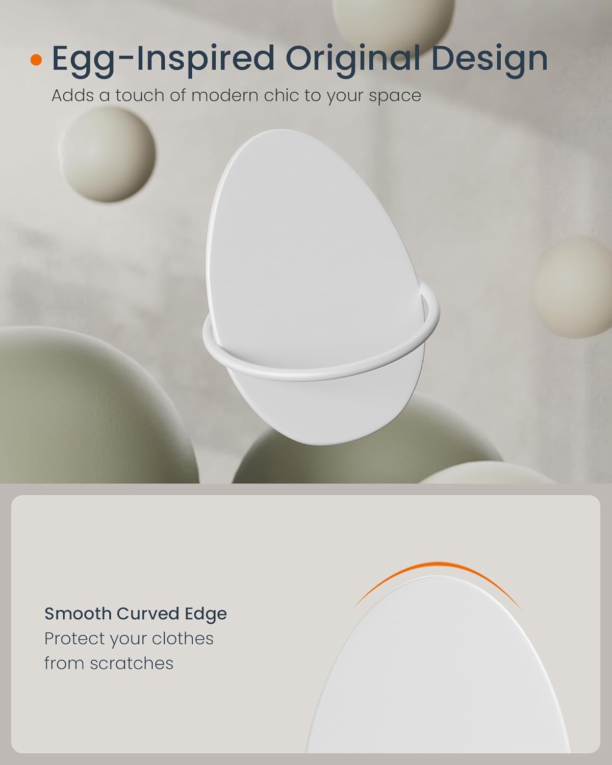 Zidna vješalica 4 kom, zidna montaža, bijela